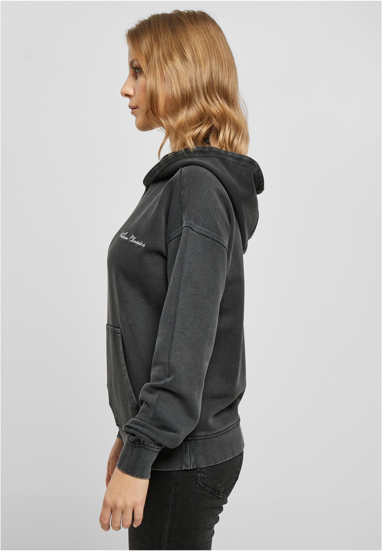 Mujeres Pequeño Bordado Terry Forro Polar negro 3XL
 - variant image 1