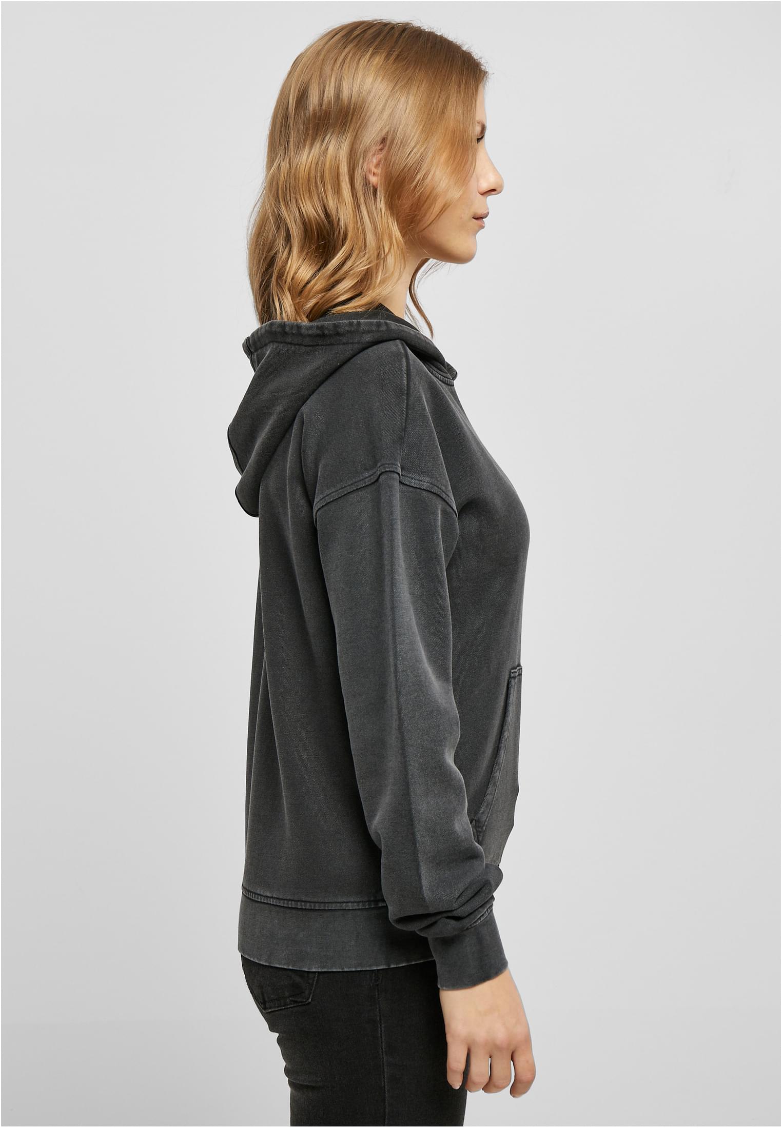 Mujeres Pequeño Bordado Terry Forro Polar negro 3XL
 - variant image 3