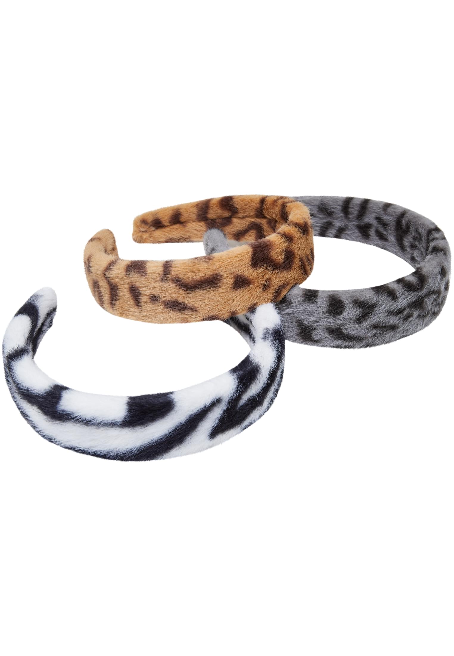 Animal Fake Fur Headband black/grey/beige one size - variant image 1