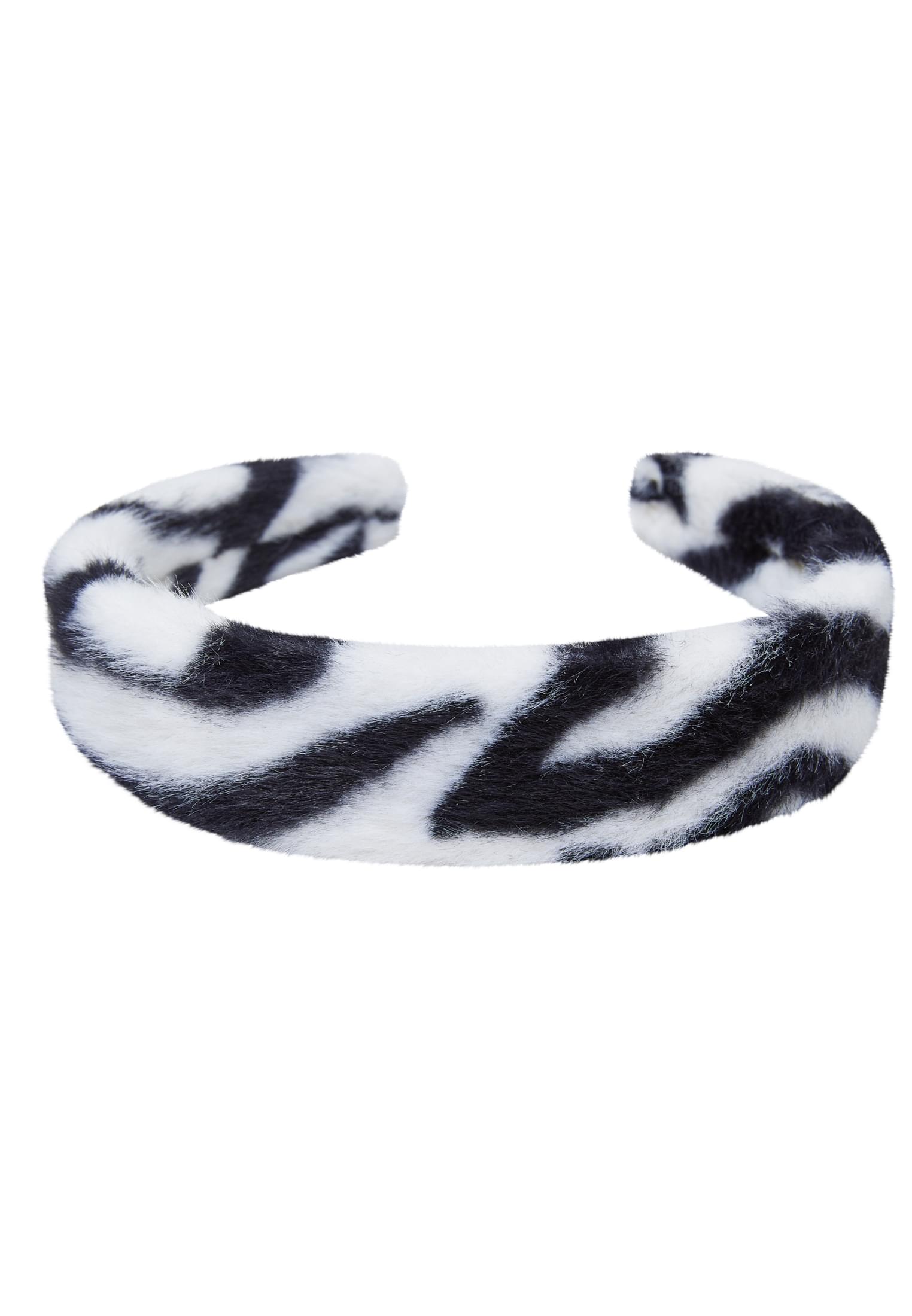 Animal Fake Fur Headband black/grey/beige one size - variant image 4