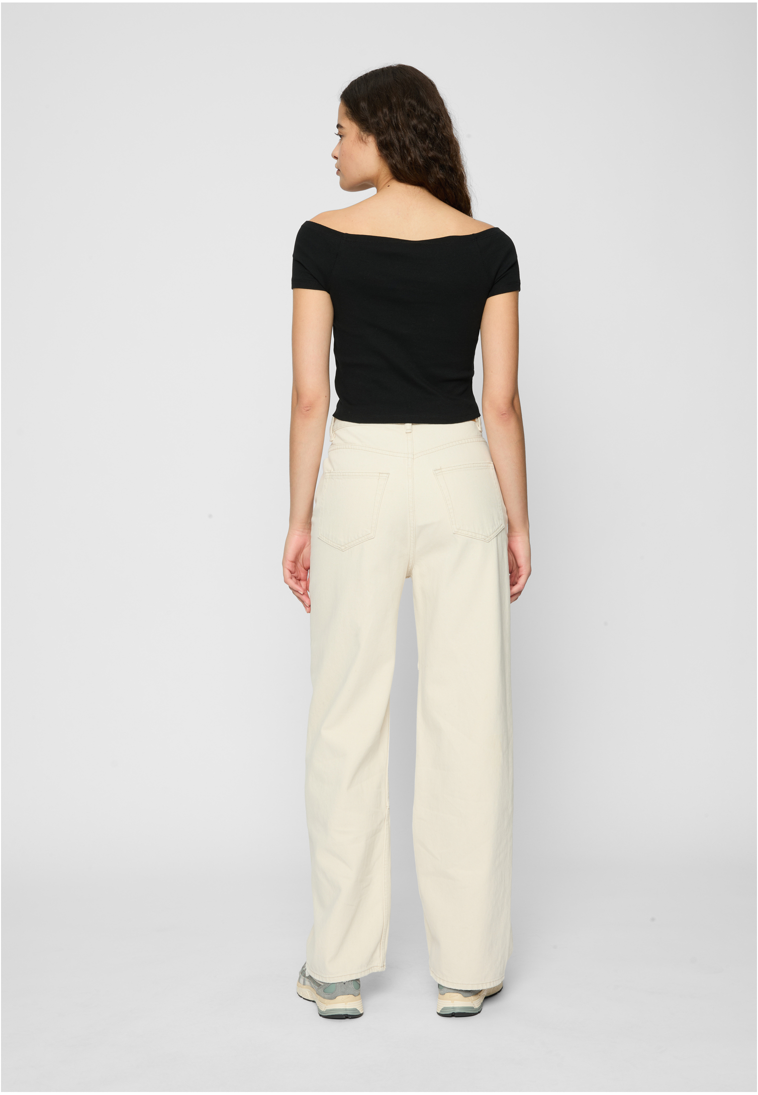 Ladies Off Shoulder Rib Tee 2-Pack rosso+nero L
 - variant image 3