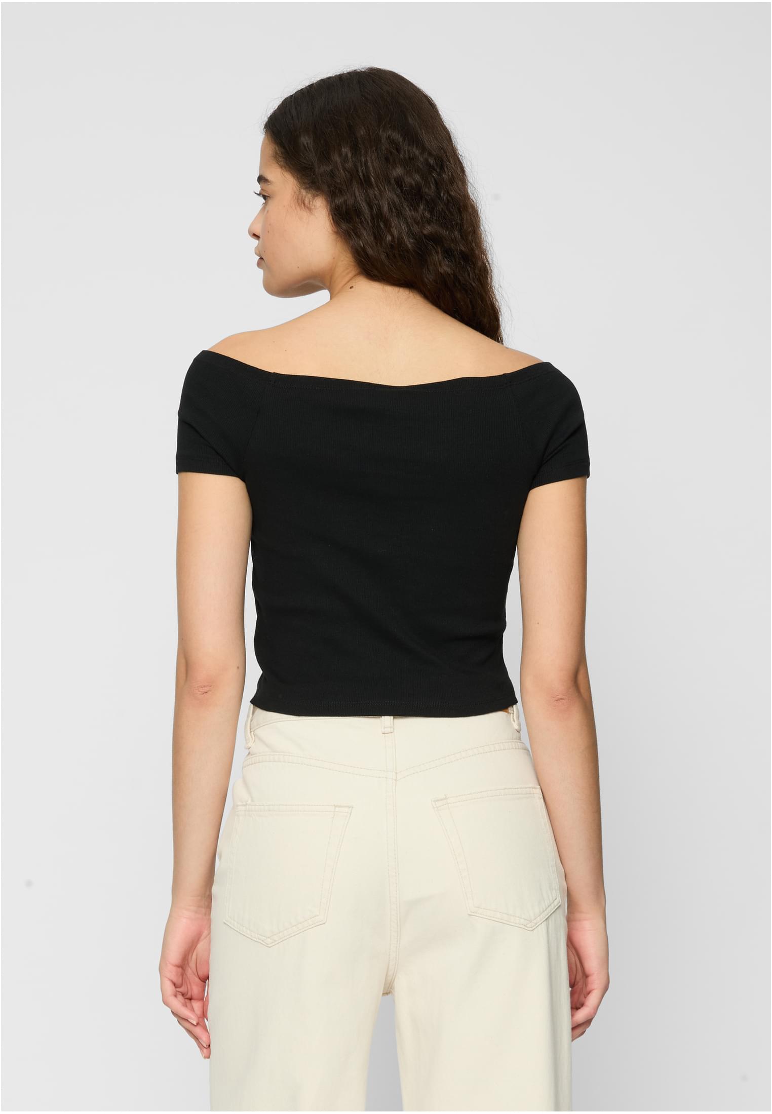 Ladies Off Shoulder Rib Tee 2-Pack rosso+nero L
 - variant image 1