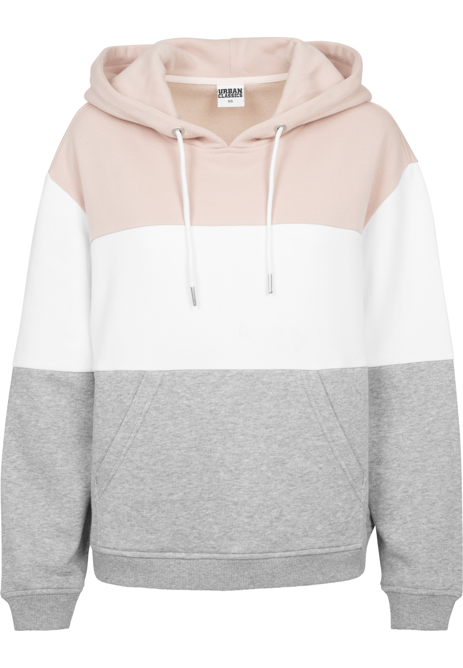 Ladies Oversize 3-Tone Hoody light rose/white/grey L - variant image 5