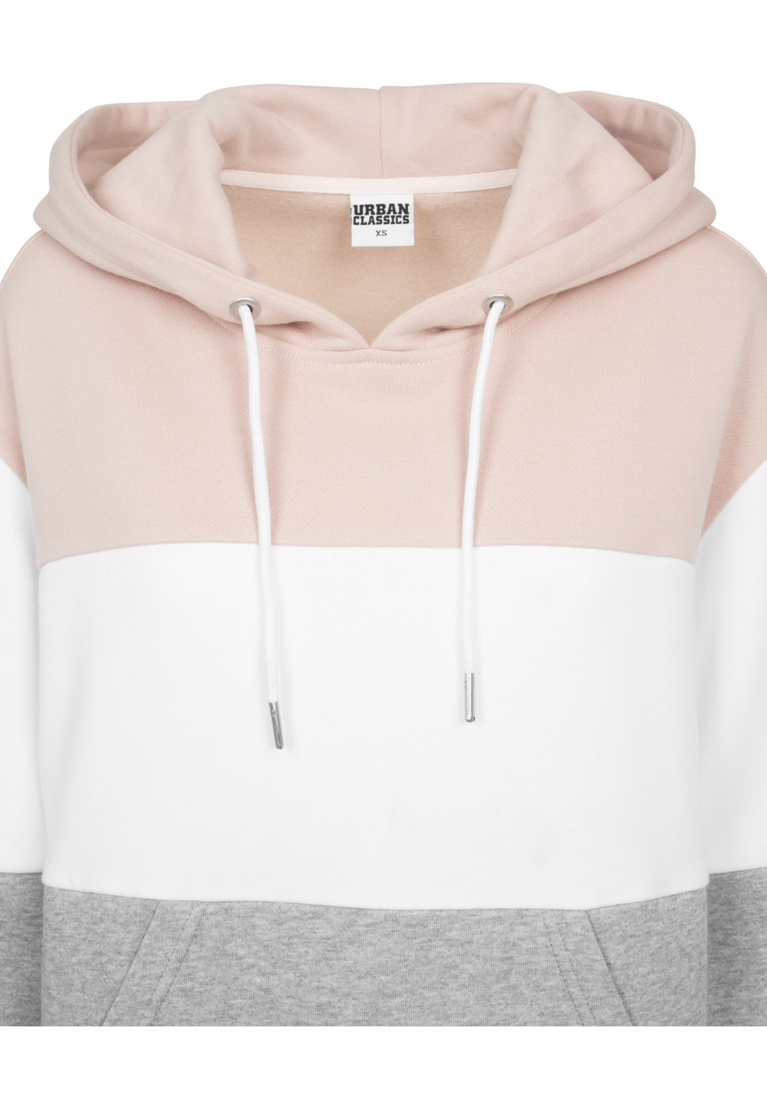 Ladies Oversize 3-Tone Hoody light rose/white/grey L - variant image 7
