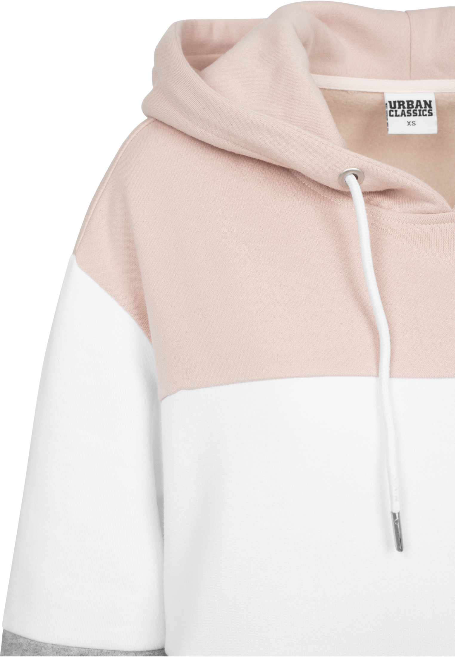 Ladies Oversize 3-Tone Hoody light rose/white/grey L - variant image 8