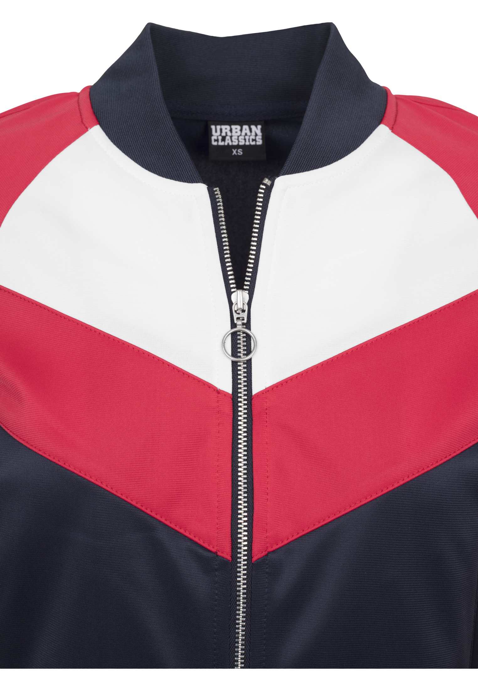 Ladies Short Raglan Track Jacket navy/fire red/white L - variant image 9