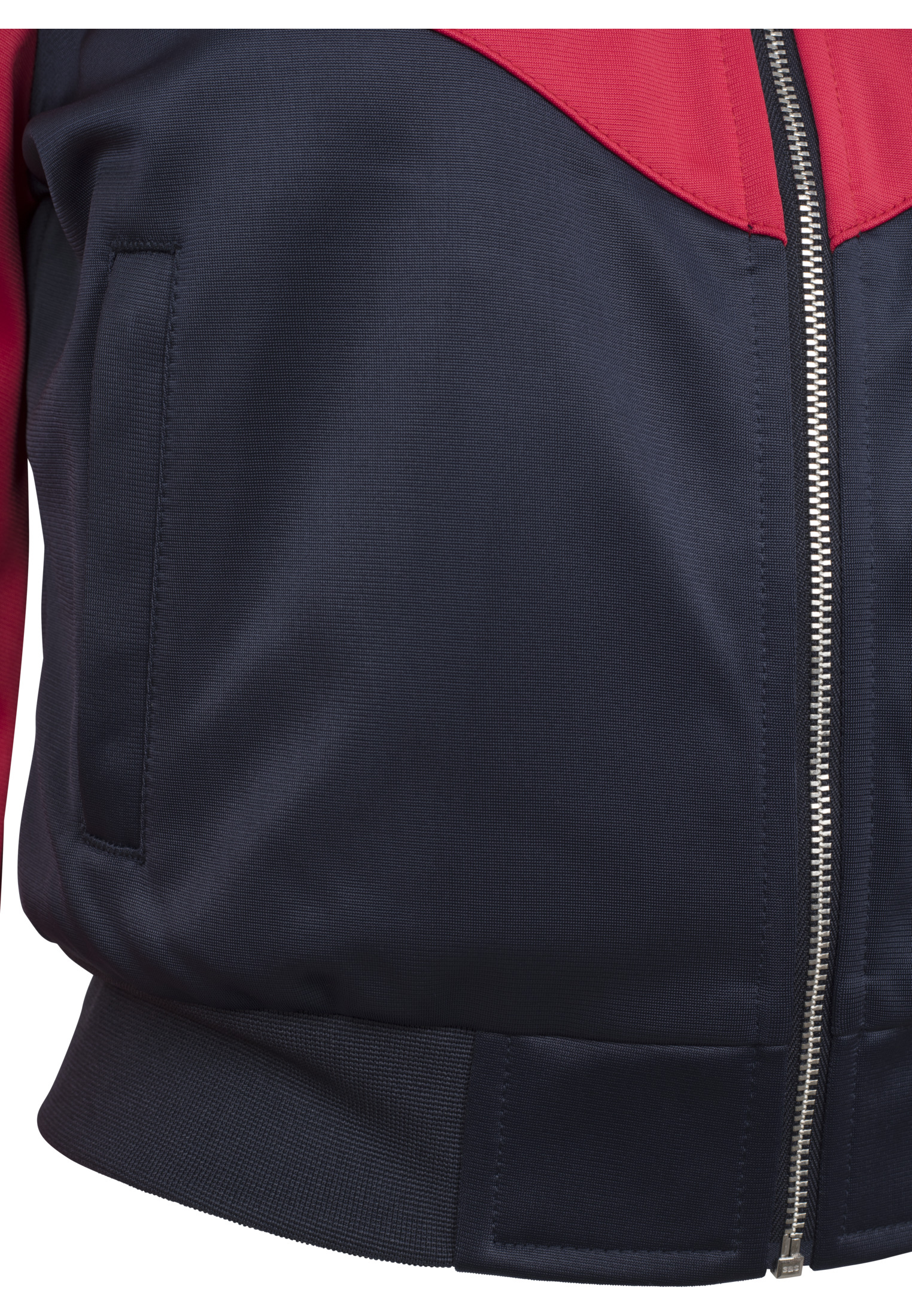 Ladies Short Raglan Track Jacket navy/fire red/white L - variant image 11