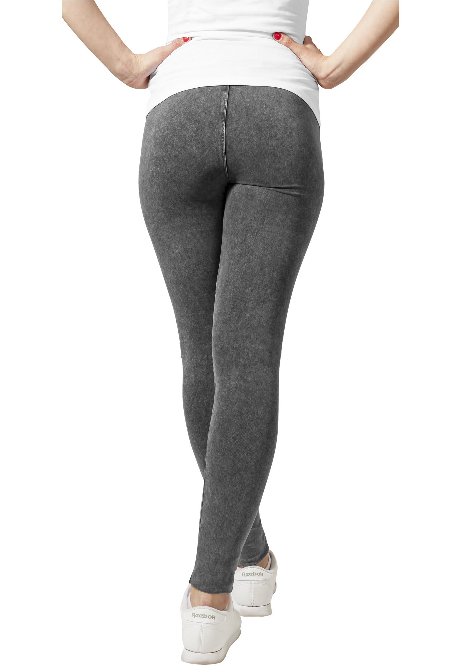 Ladies Denim Jersey Leggings darkgrey 3XL - variant image 2