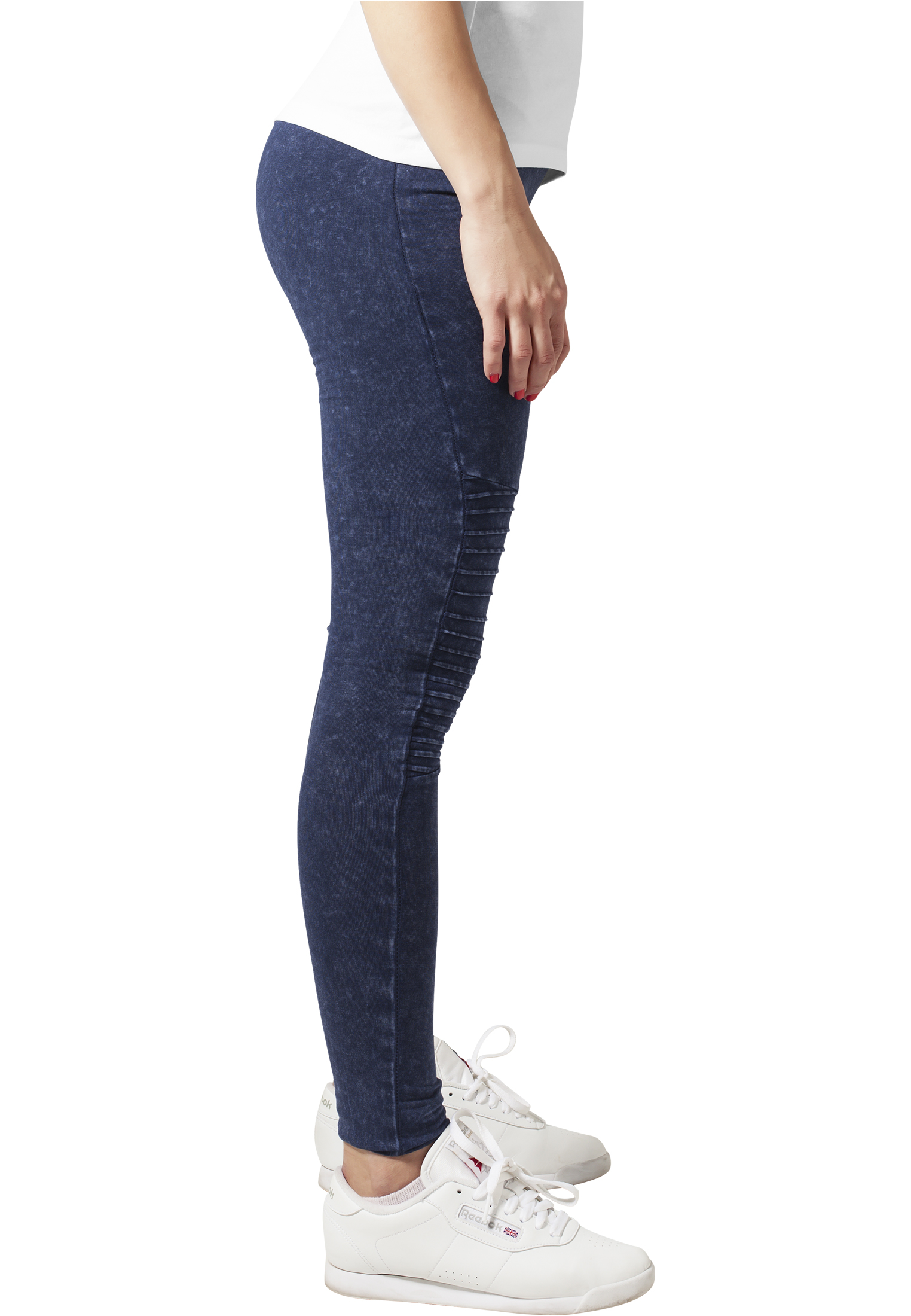 Ladies Denim Jersey Leggings indigo 3XL - variant image 3