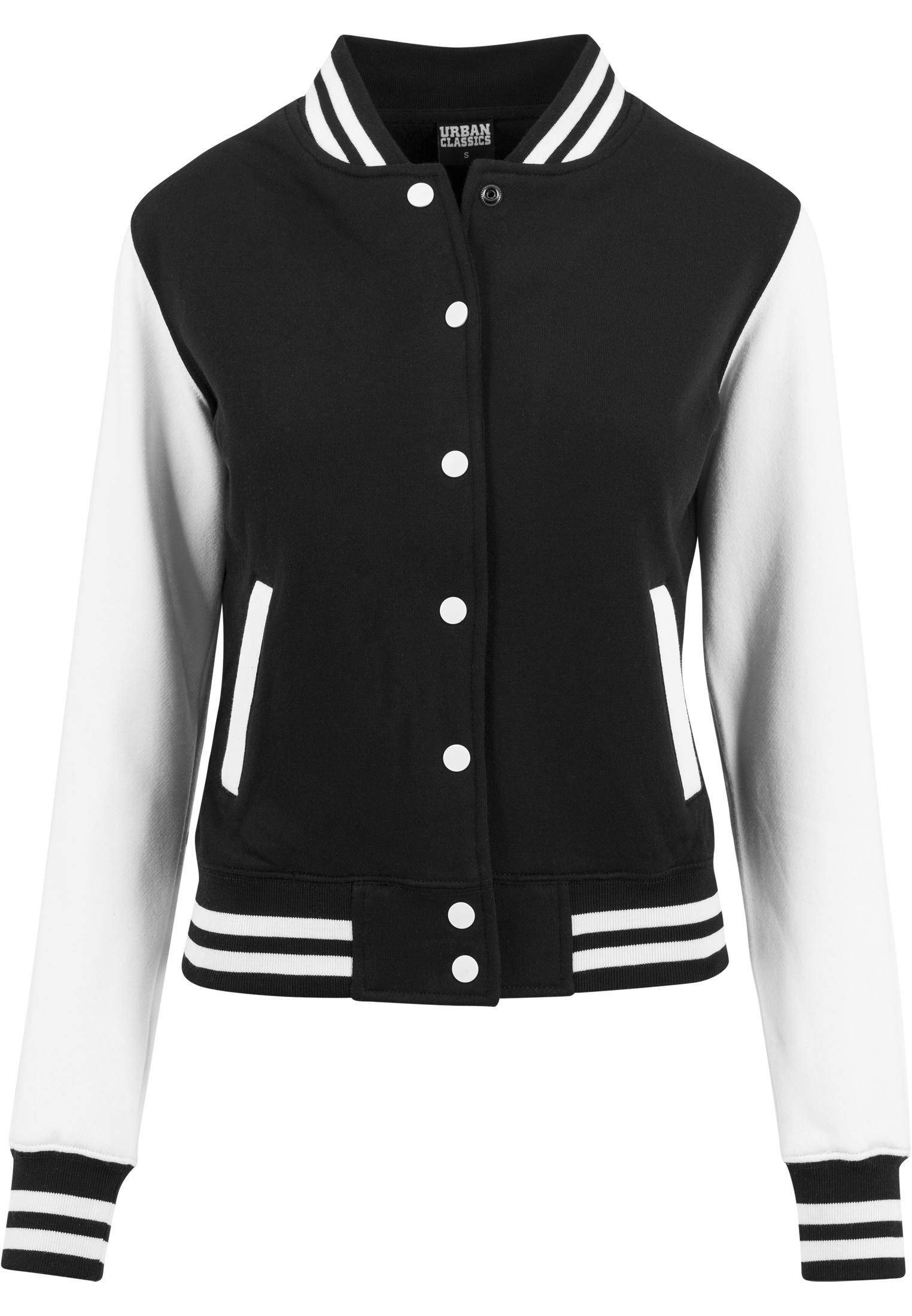Ladies 2-tone College Sweatjacket blk/wht 3XL - variant image 7