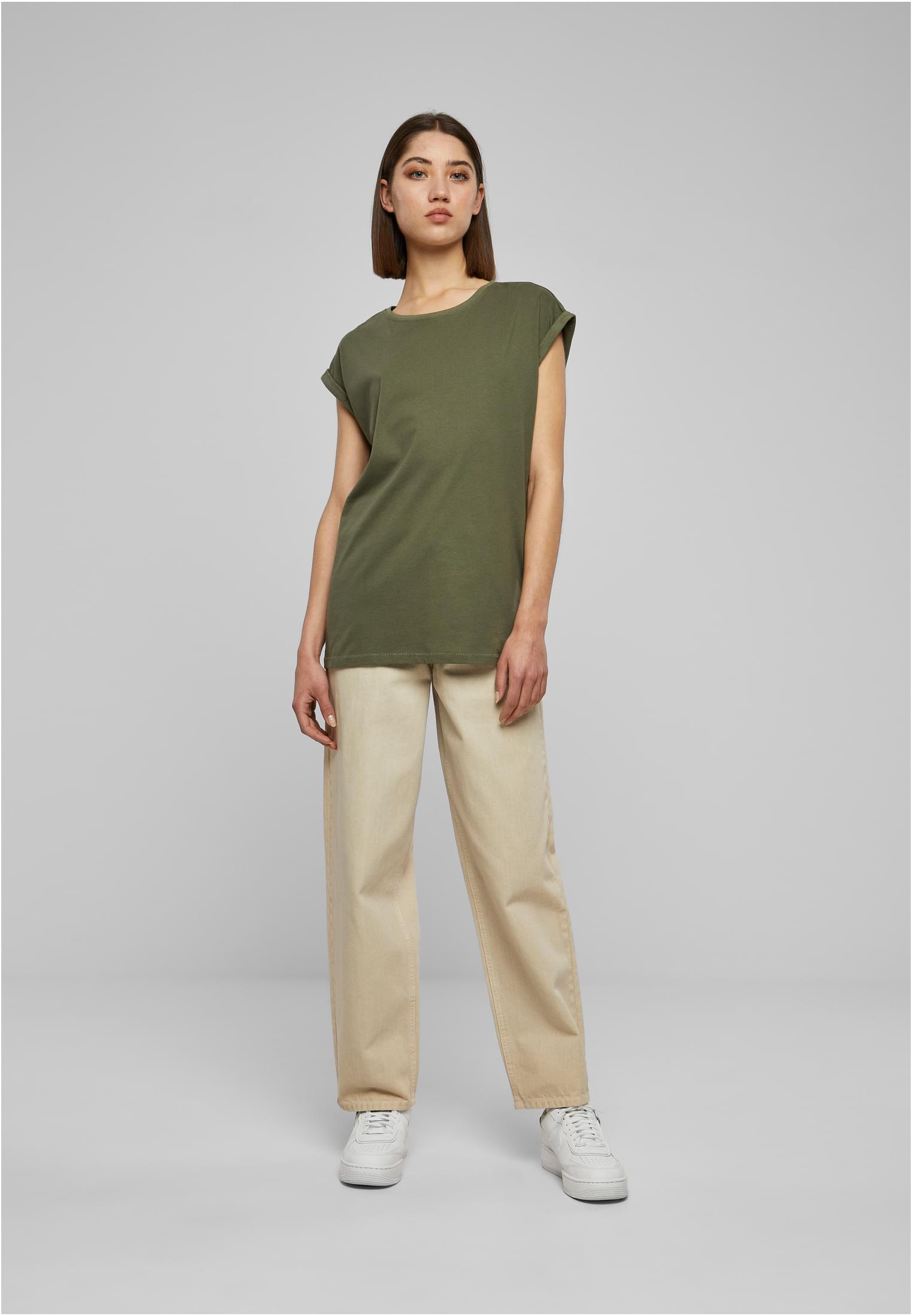 Ladies Extended Shoulder Tee olive 3XL - variant image 4