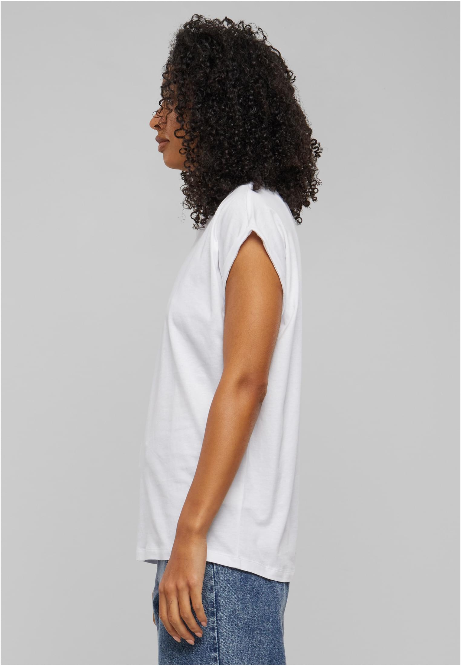 レディース エクステンデッドショルダーTシャツ 白 3XL
 - variant image 1