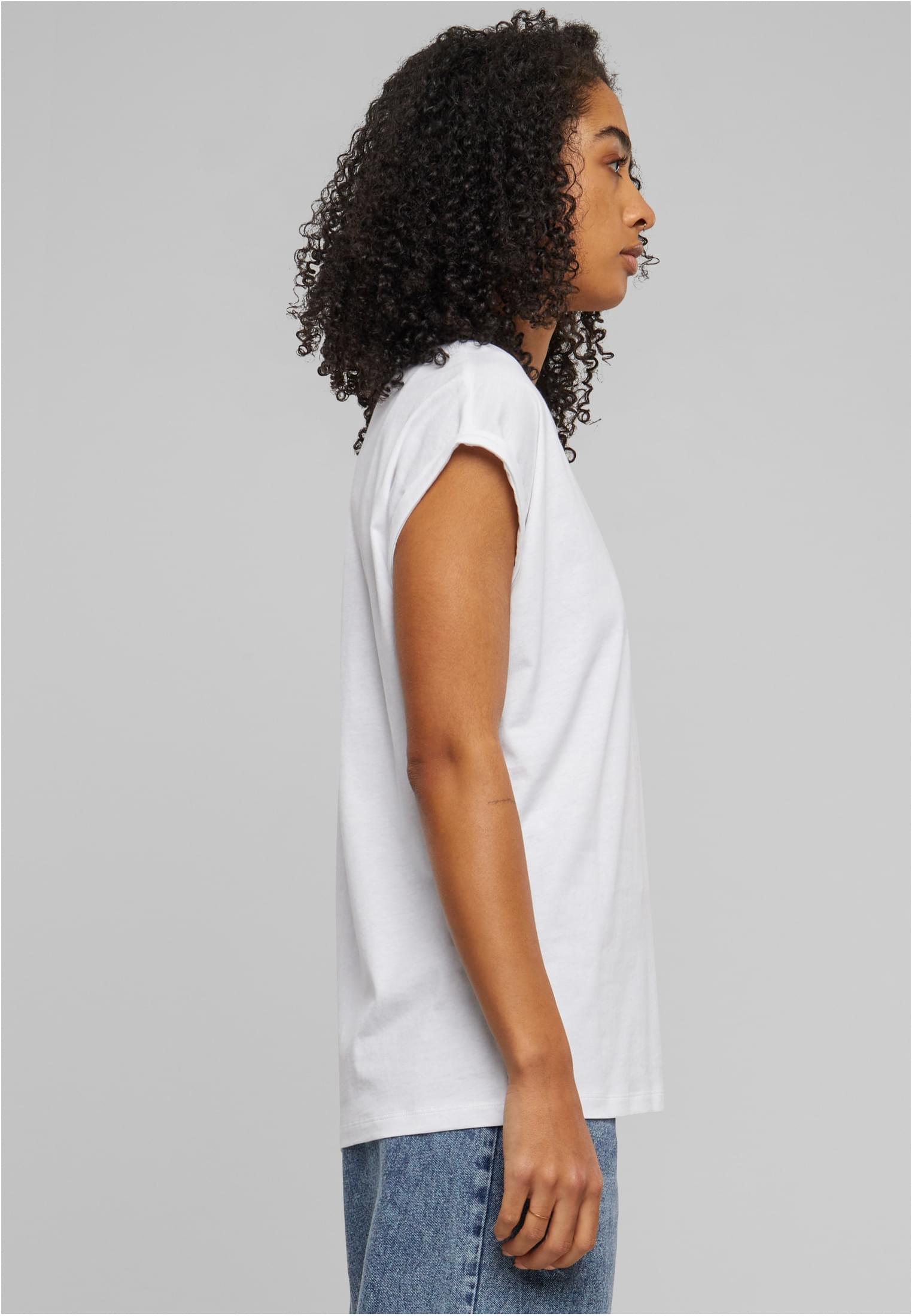 レディース エクステンデッドショルダーTシャツ 白 3XL
 - variant image 3