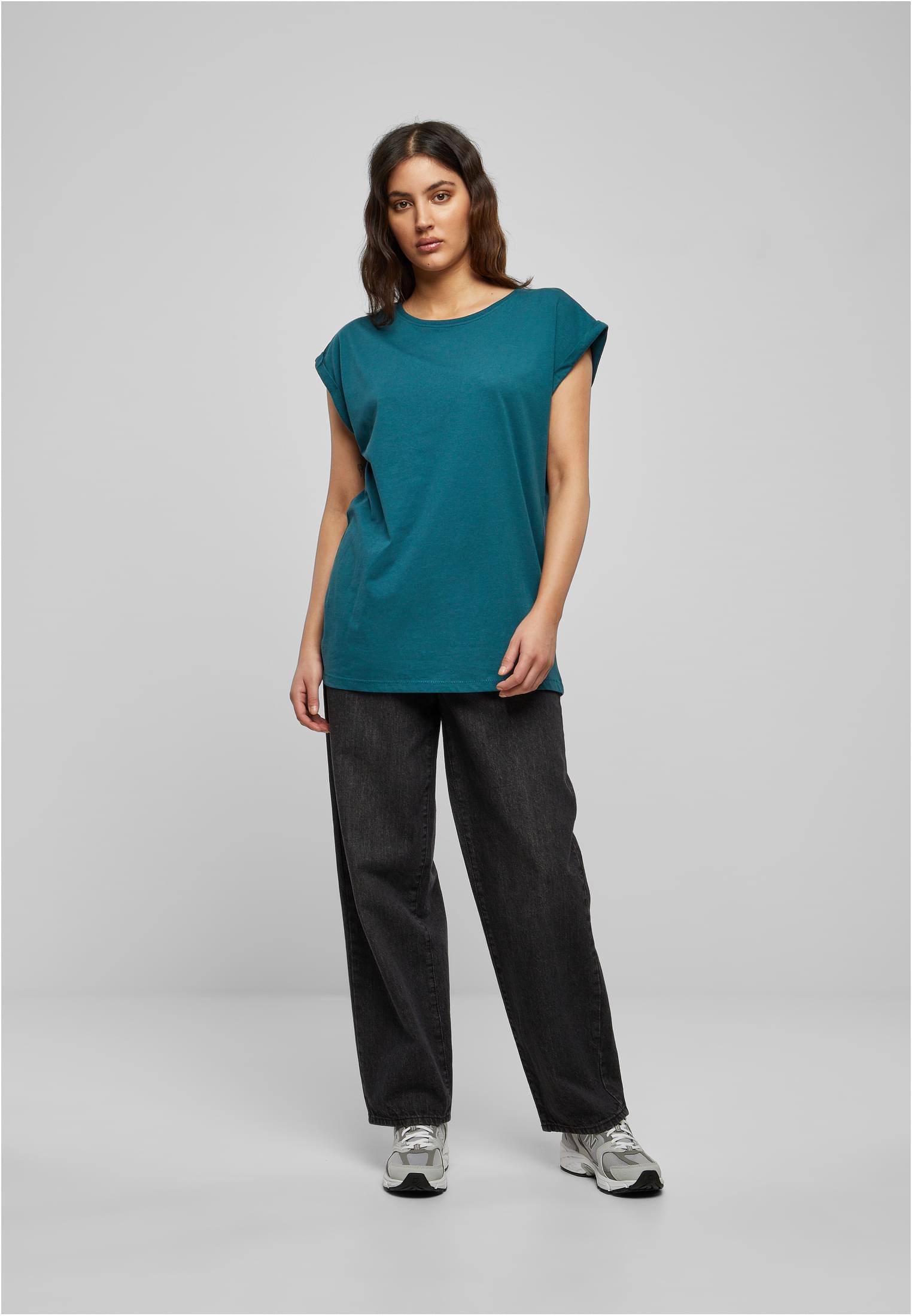 Ladies Extended Shoulder Tee teal 3XL - variant image 4