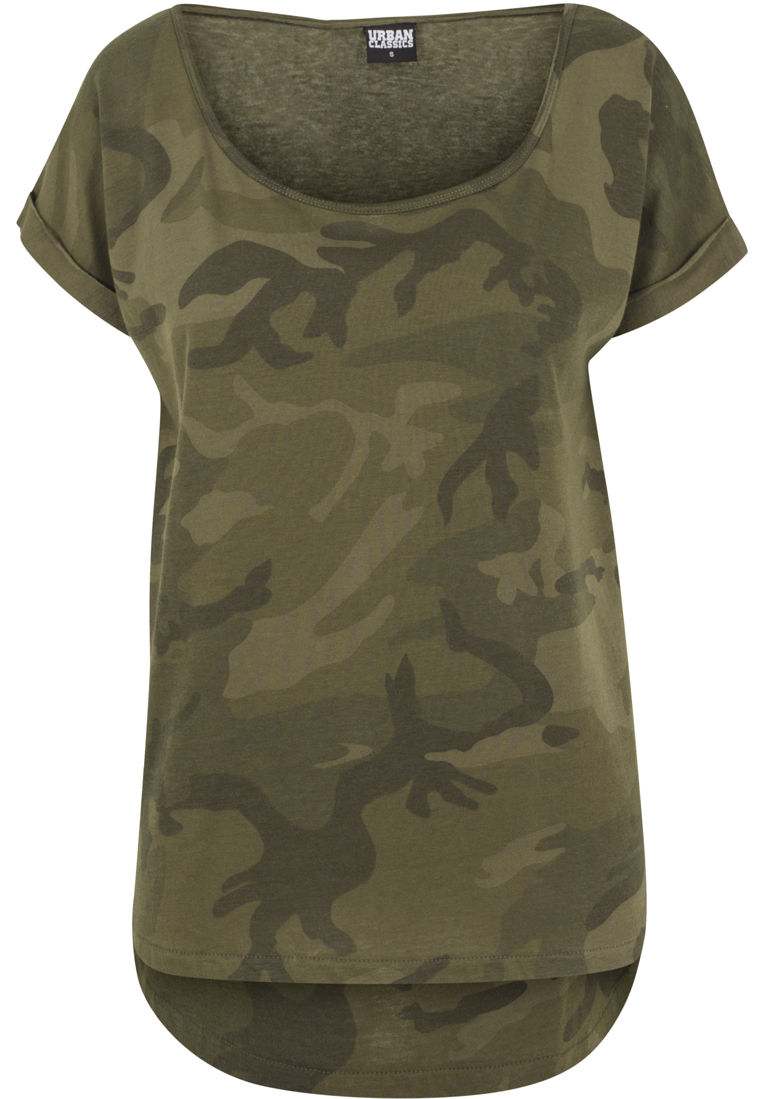 女性 卡摸 後背形 T 恤 橄欖色 卡摸 3XL
 - variant image 1
