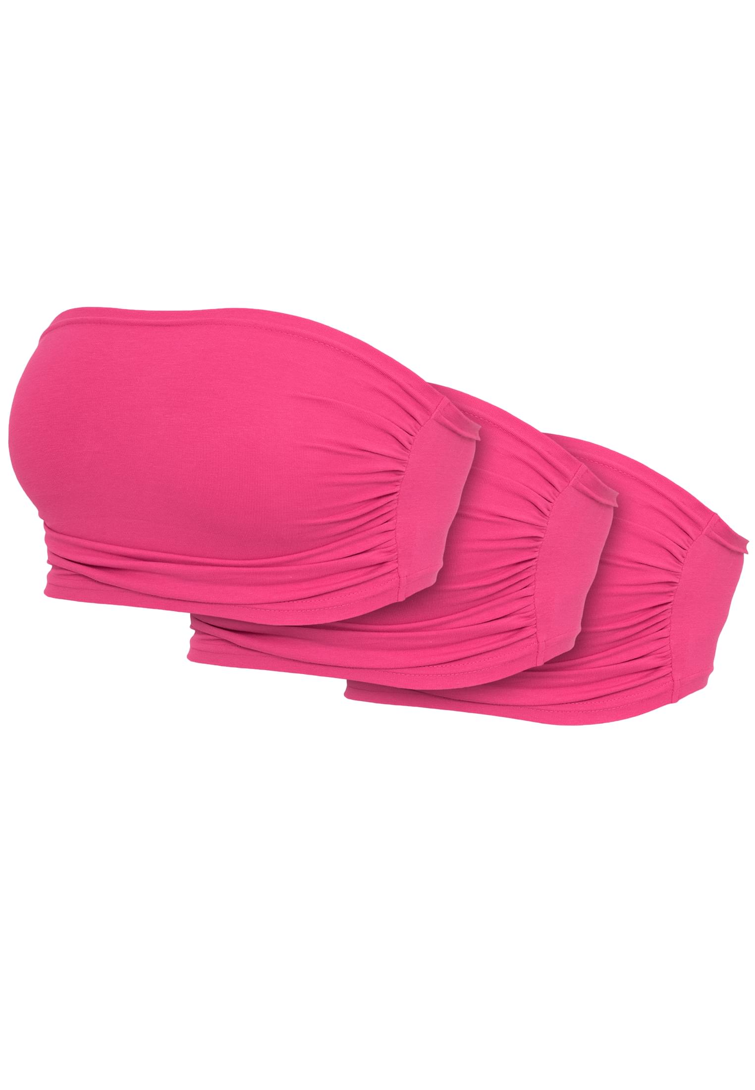 Ladies Bandeau Top 3-Pack fuchsia+fuchsia+fuchsia L
 - variant image 5
