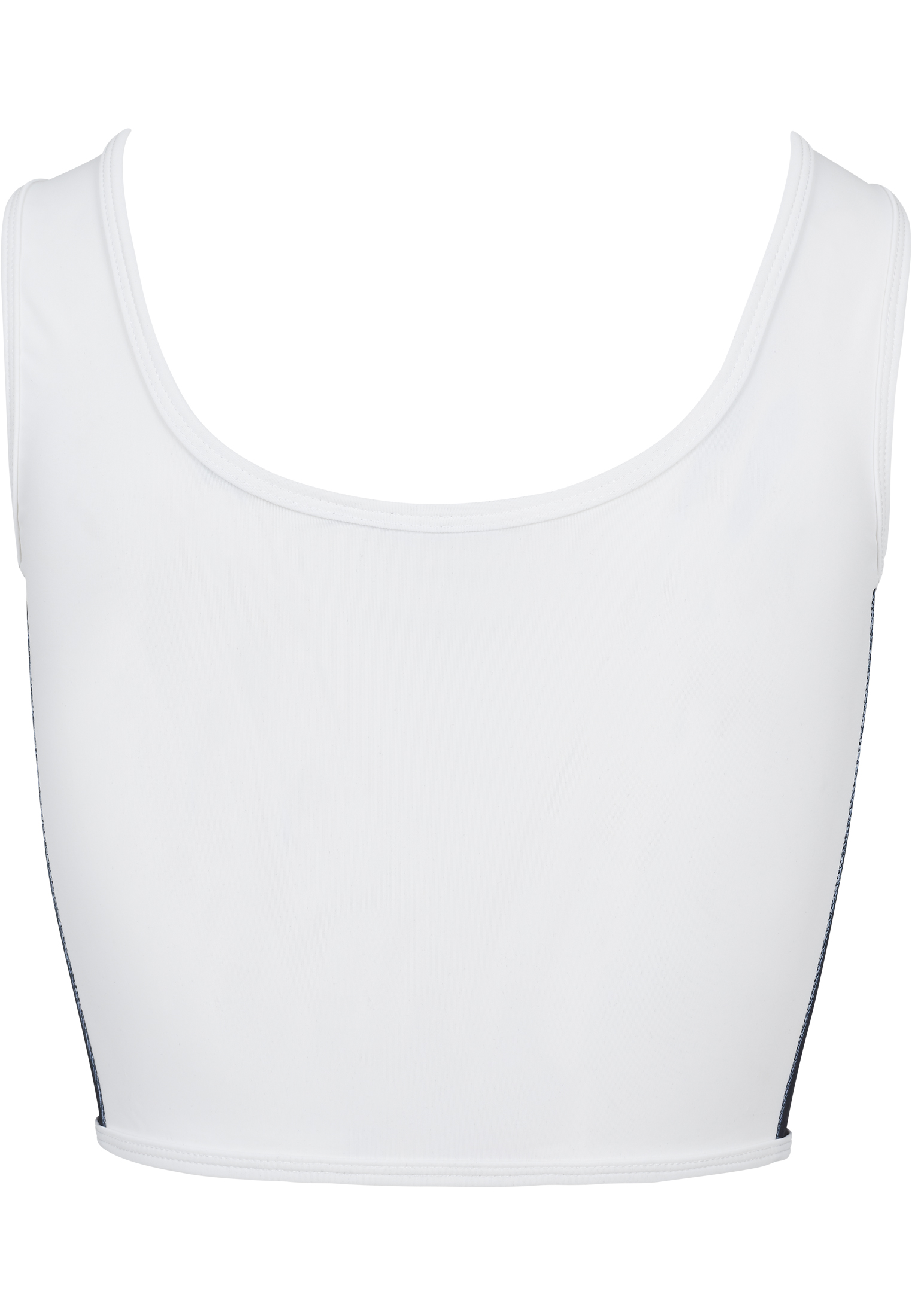 Ladies Side Stripe Cropped Zip Top white/firered/navy L - variant image 6