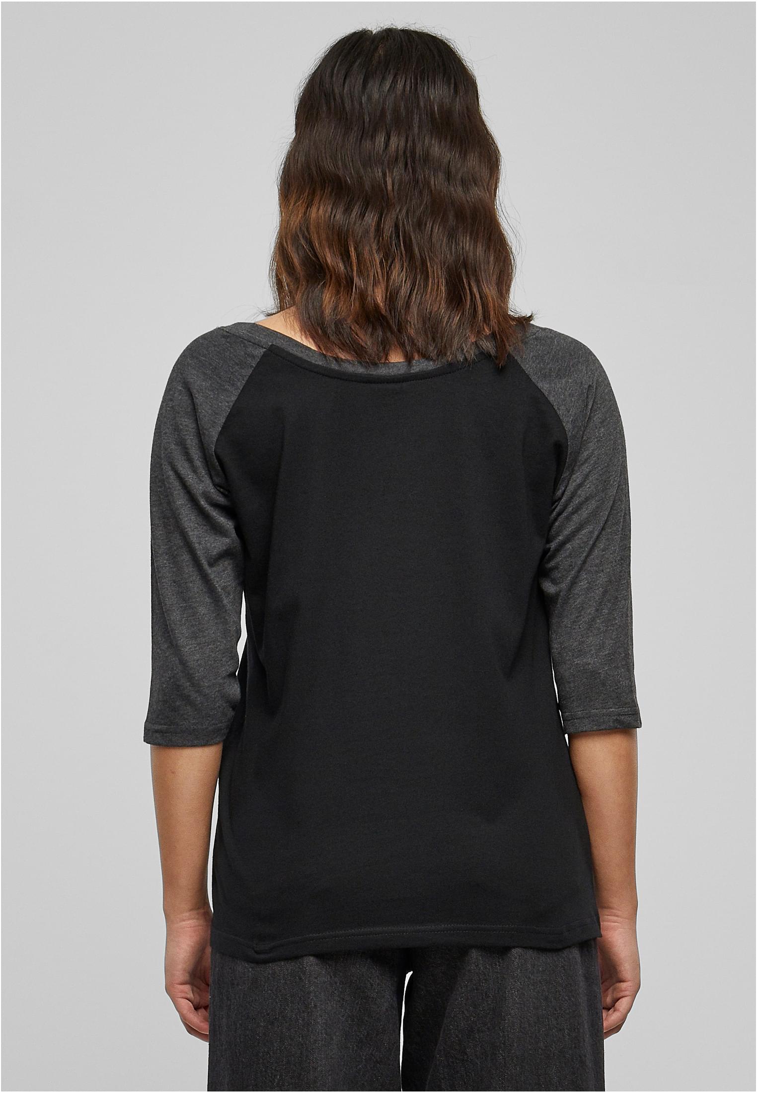 Frauen 3/4 Kontrast Raglan T-Shirt schwarz/anthrazit 3XL
 - variant image 2
