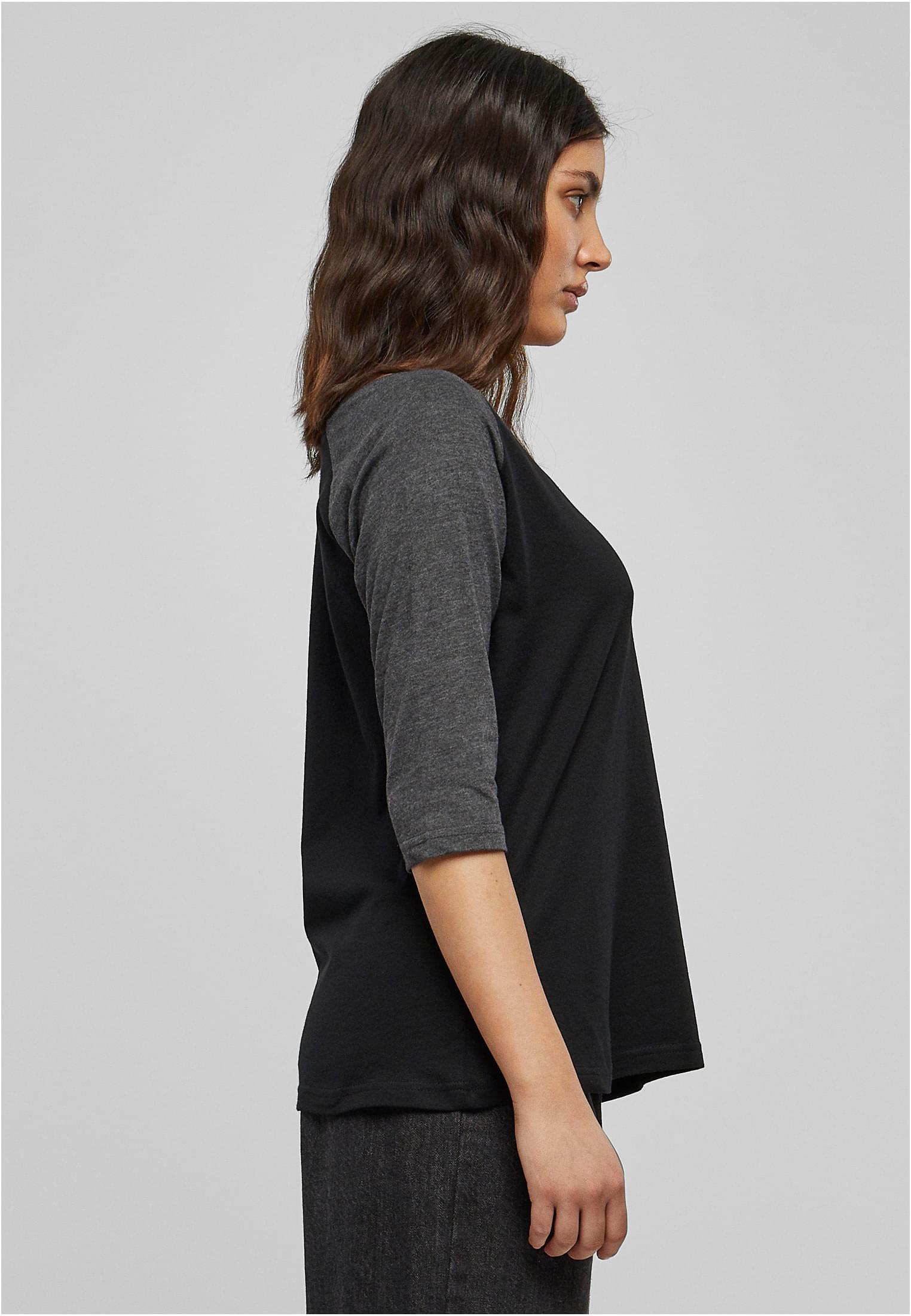 Frauen 3/4 Kontrast Raglan T-Shirt schwarz/anthrazit 3XL
 - variant image 3