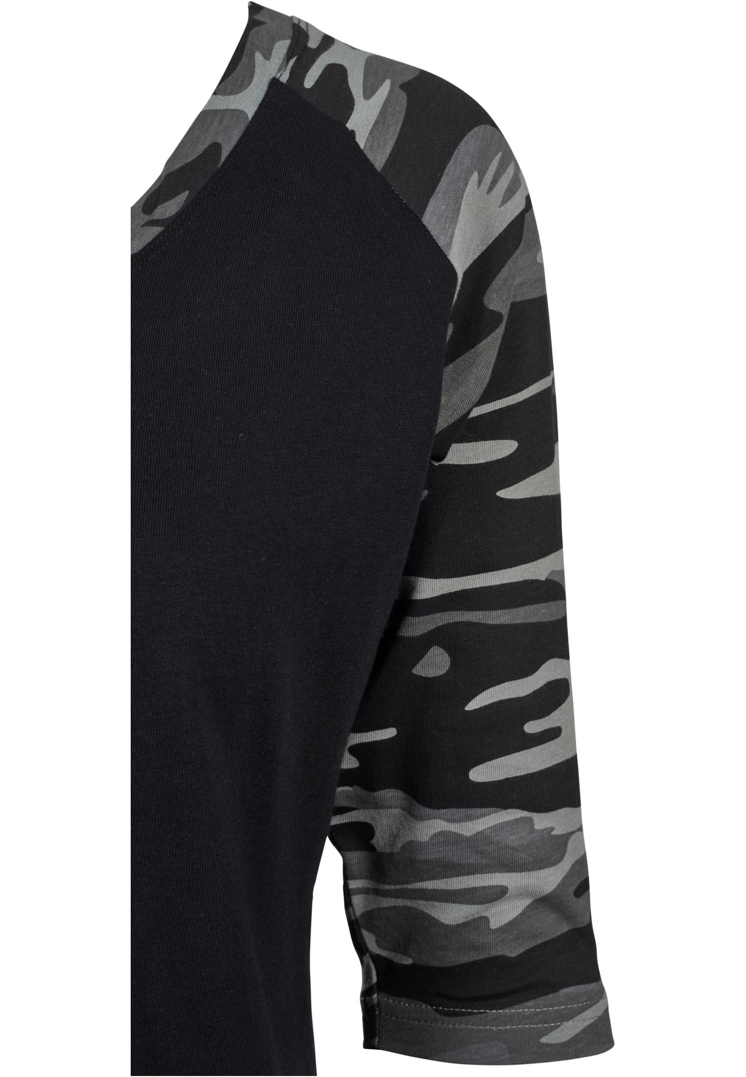 Femmes t-shirt contrasté raglan 3/4 manches noir/camouflage foncé 3XL
 - variant image 7