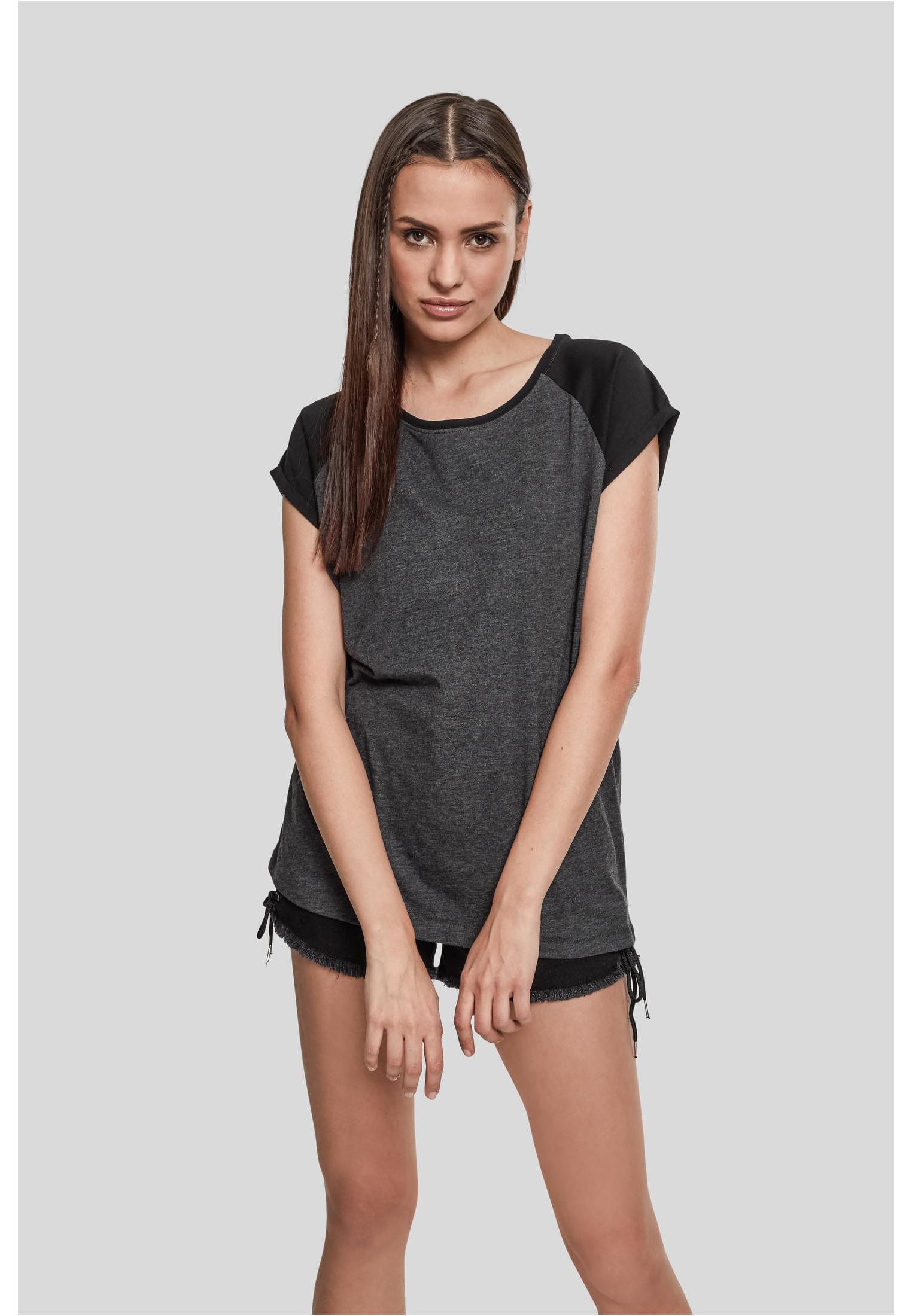 T-shirt contrast raglan femme couleur charbon/noir 3XL
 - variant image 4