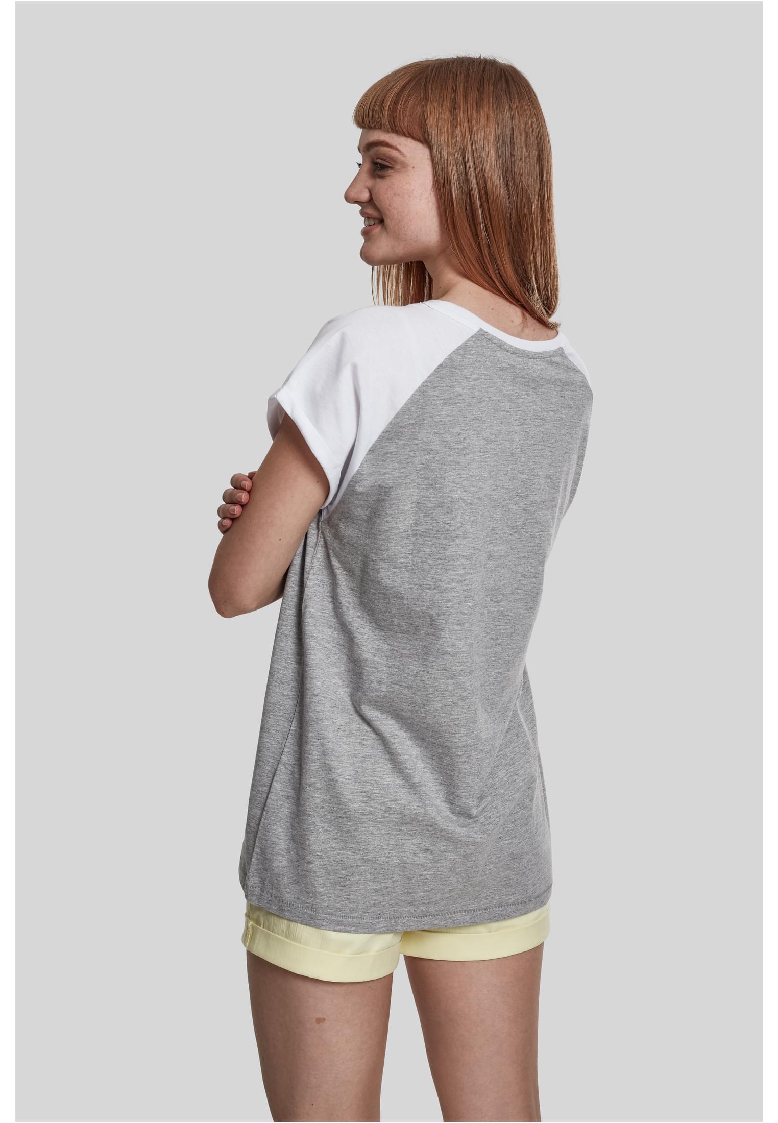 T-shirt contrast femme Raglan gris/blanc 3XL
 - variant image 1