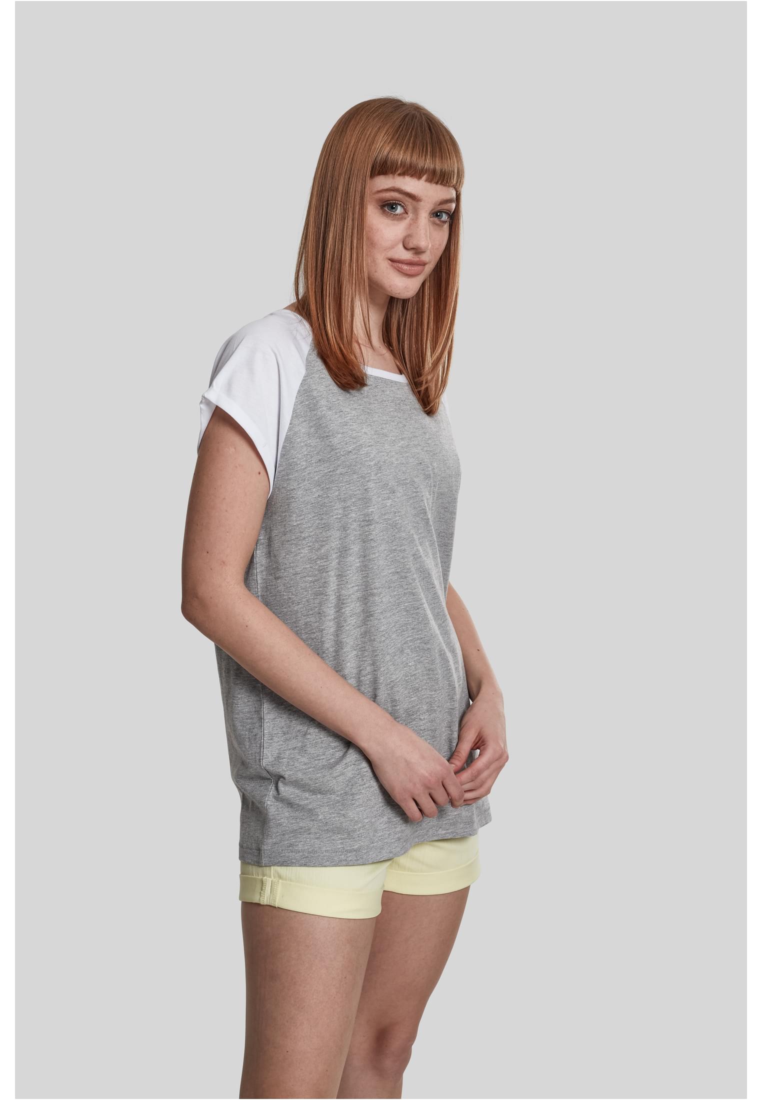 T-shirt contrast femme Raglan gris/blanc 3XL
 - variant image 3