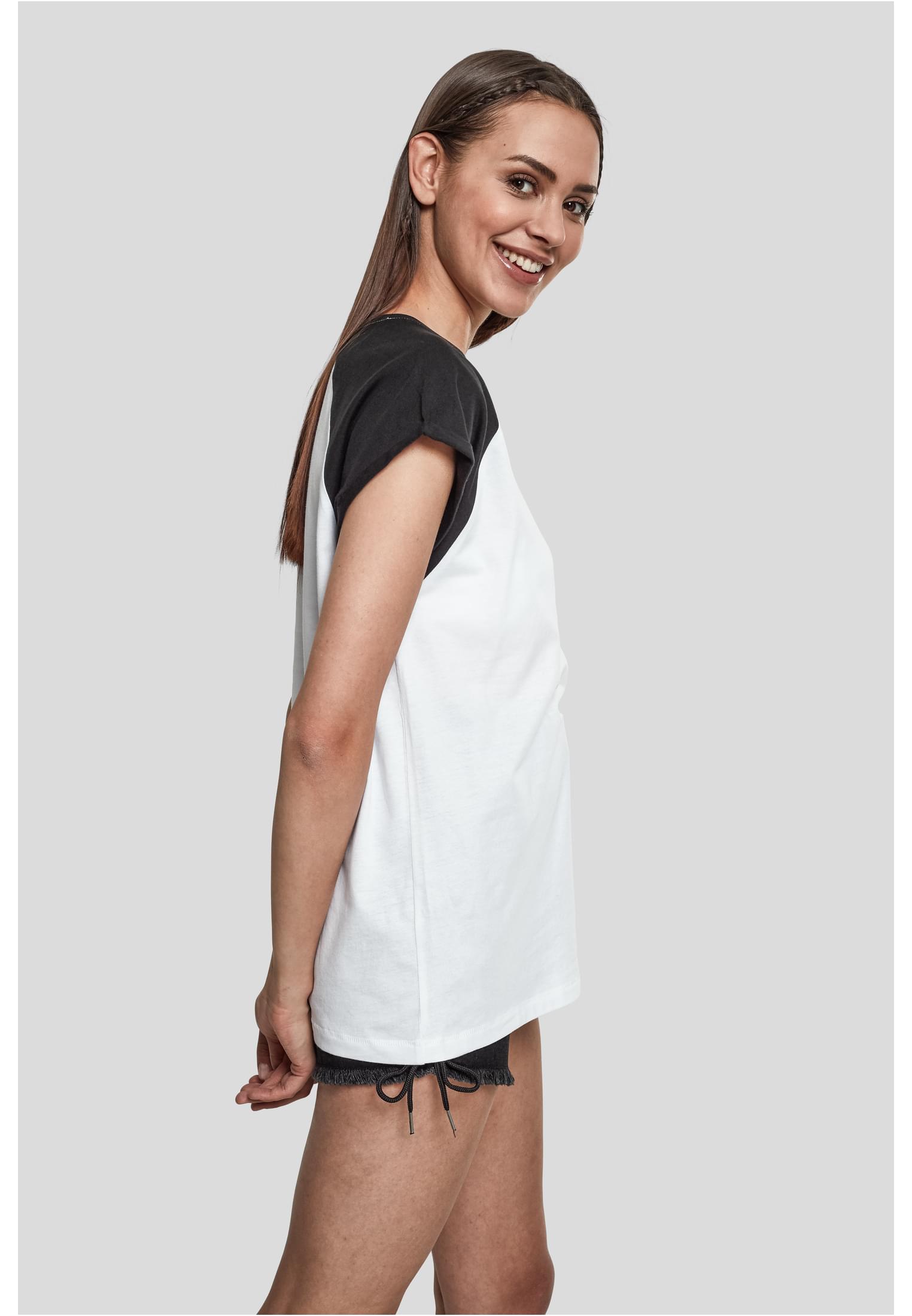 T-shirt contrast raglan femme blanc/noir 3XL
 - variant image 3