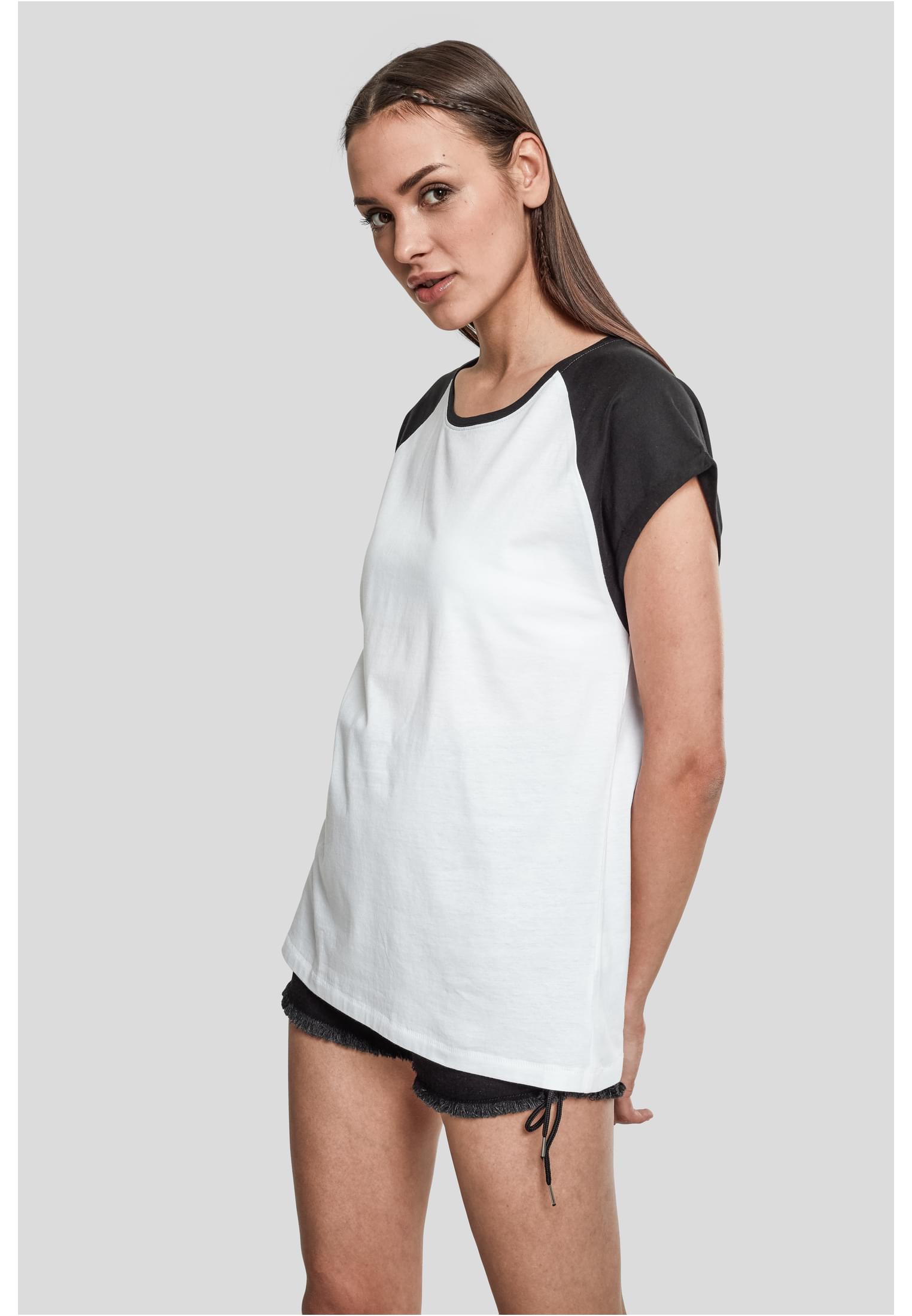 T-shirt contrast raglan femme blanc/noir 3XL
 - variant image 4