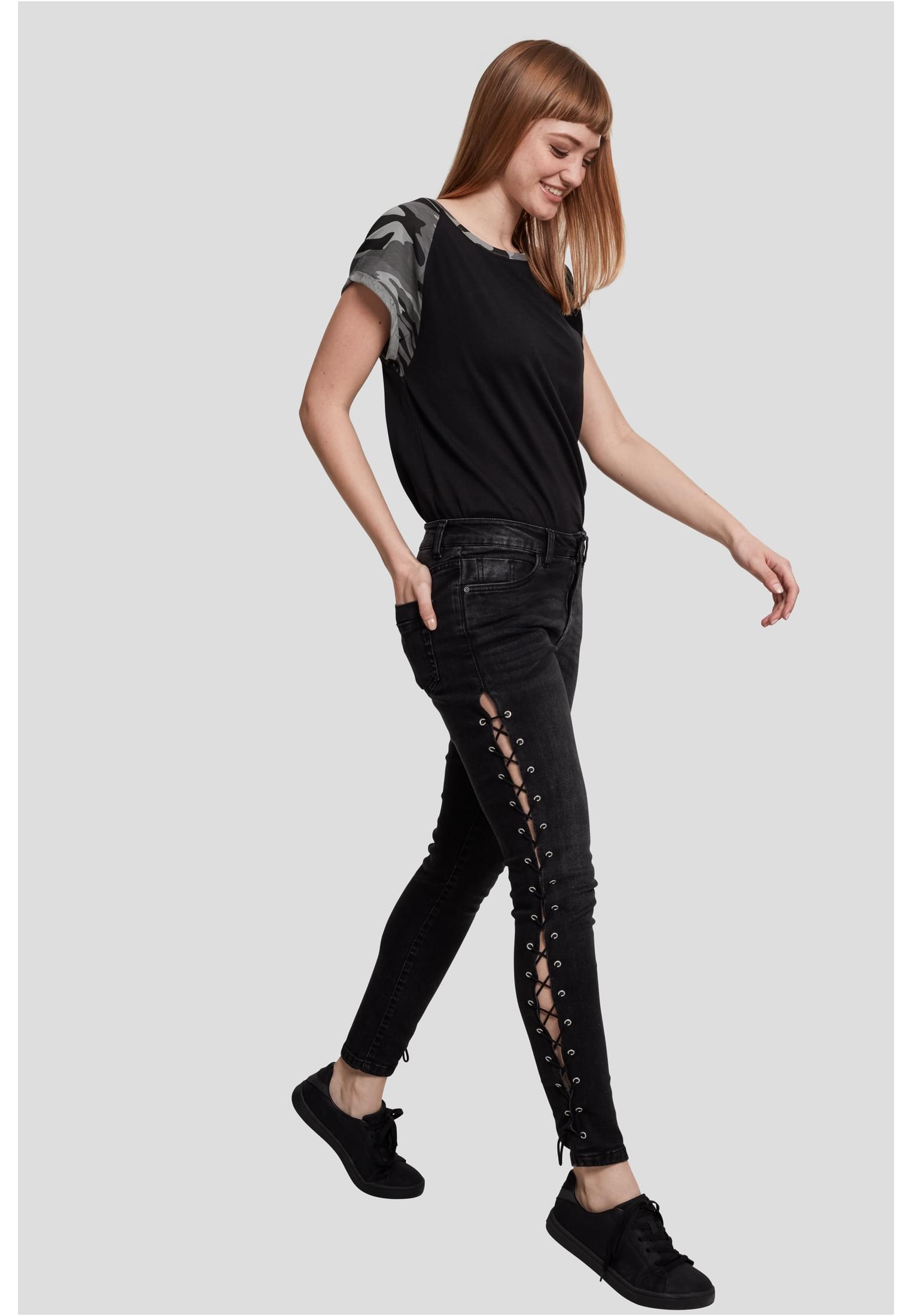 T-shirt contrast raglan femme noir/camouflage foncé XL
 - variant image 4