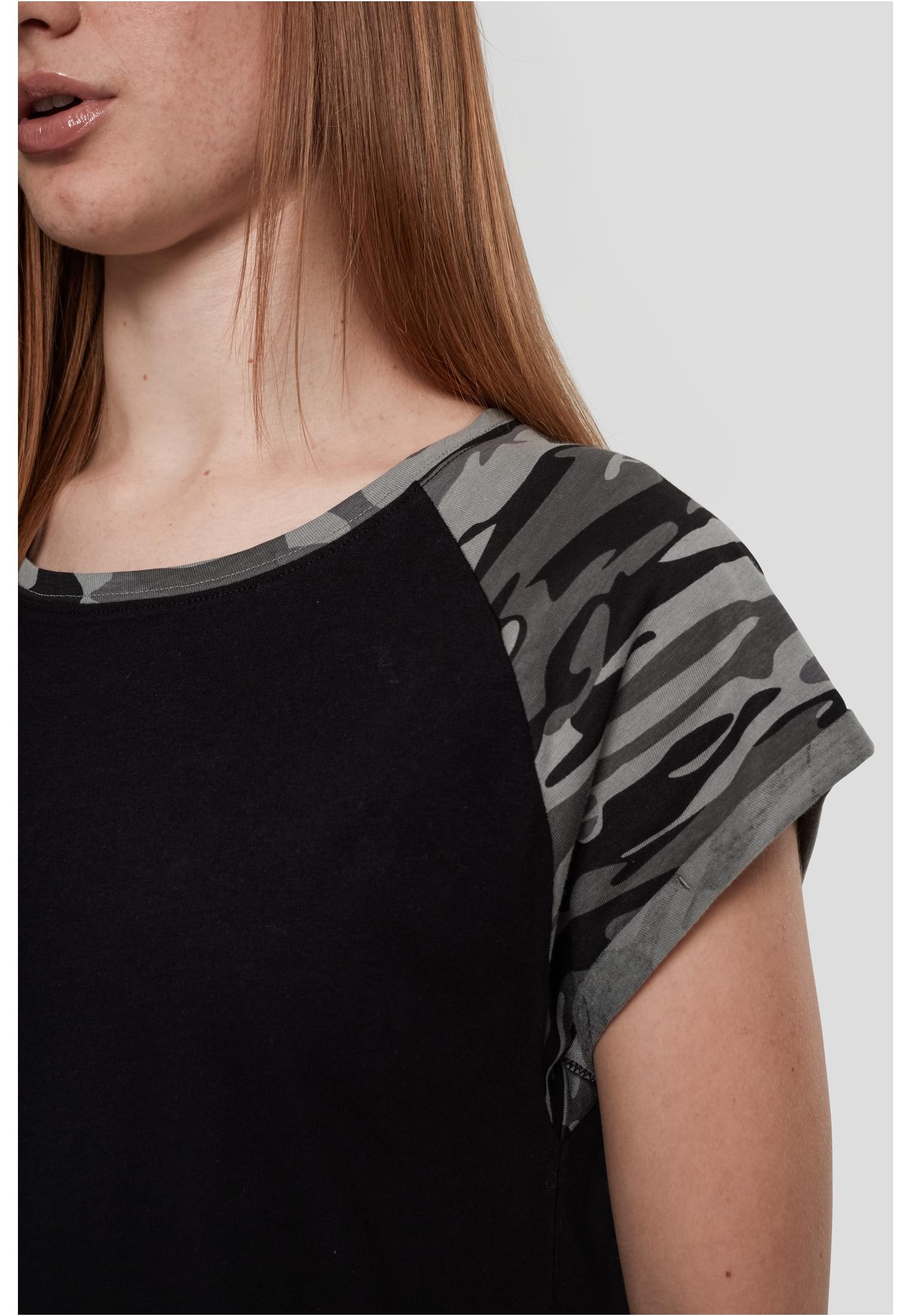 T-shirt contrast raglan femme noir/camouflage foncé XL
 - variant image 5