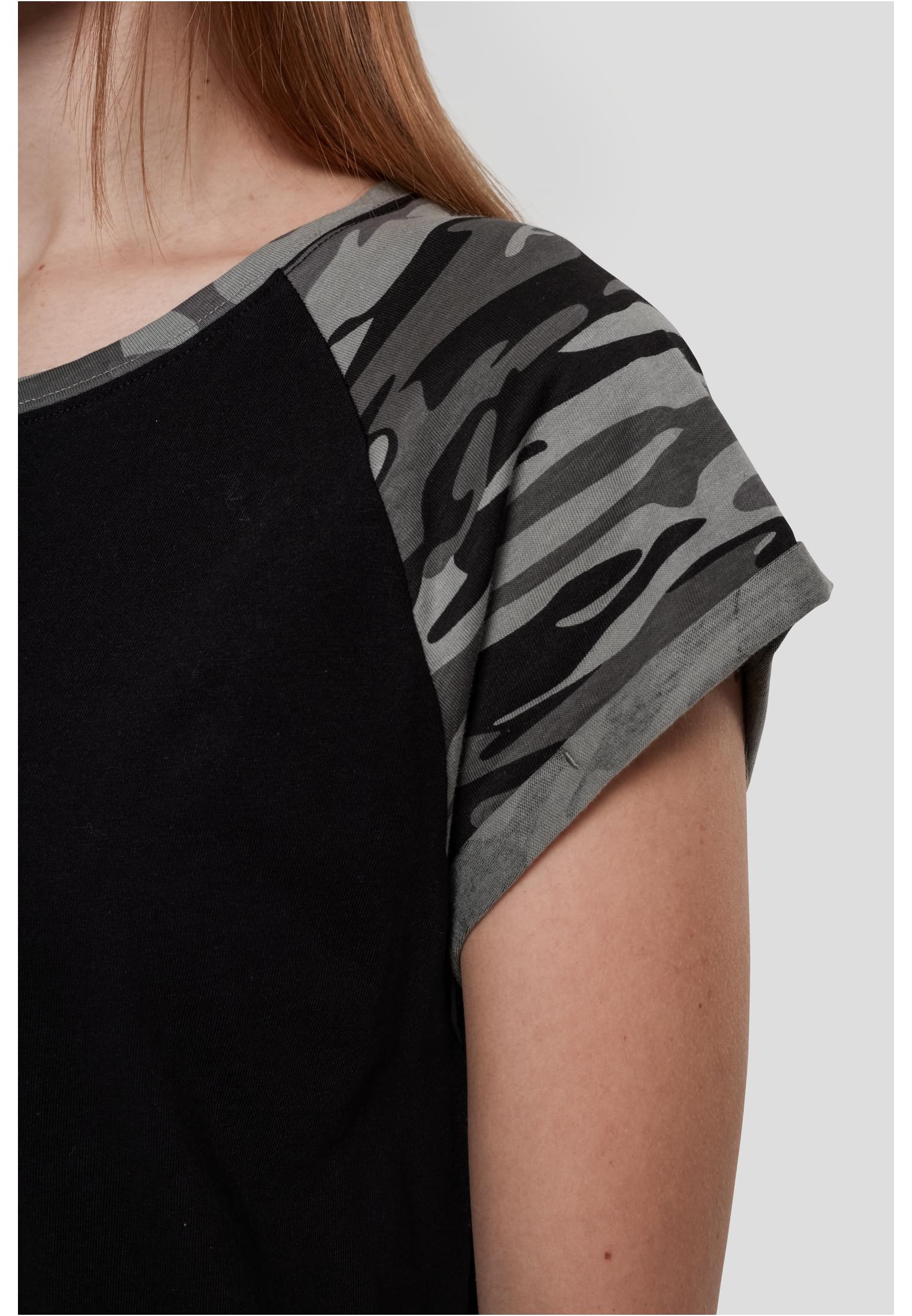 T-shirt contrast raglan femme noir/camouflage foncé XL
 - variant image 6