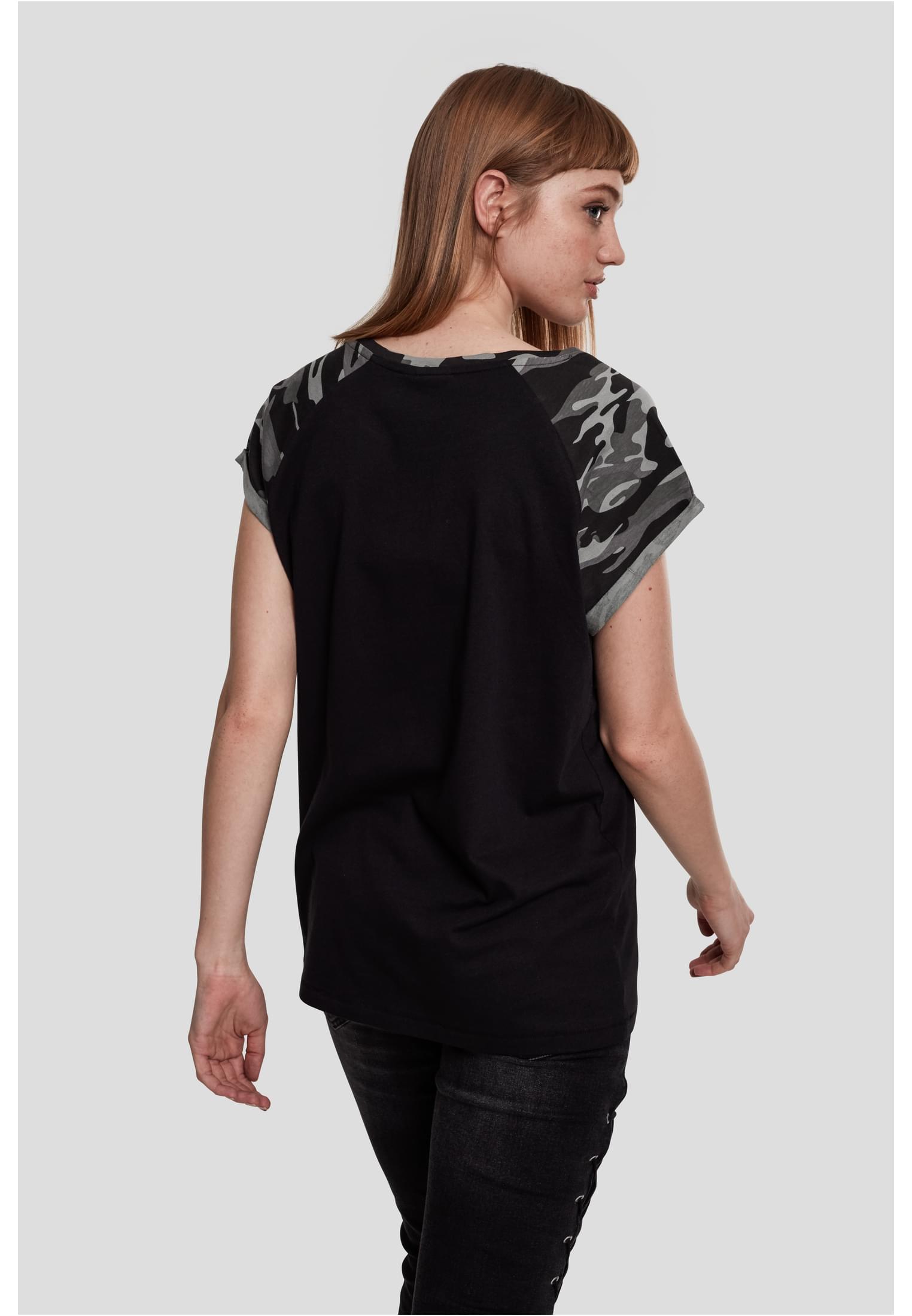T-shirt contrast raglan femme noir/camouflage foncé XL
 - variant image 2