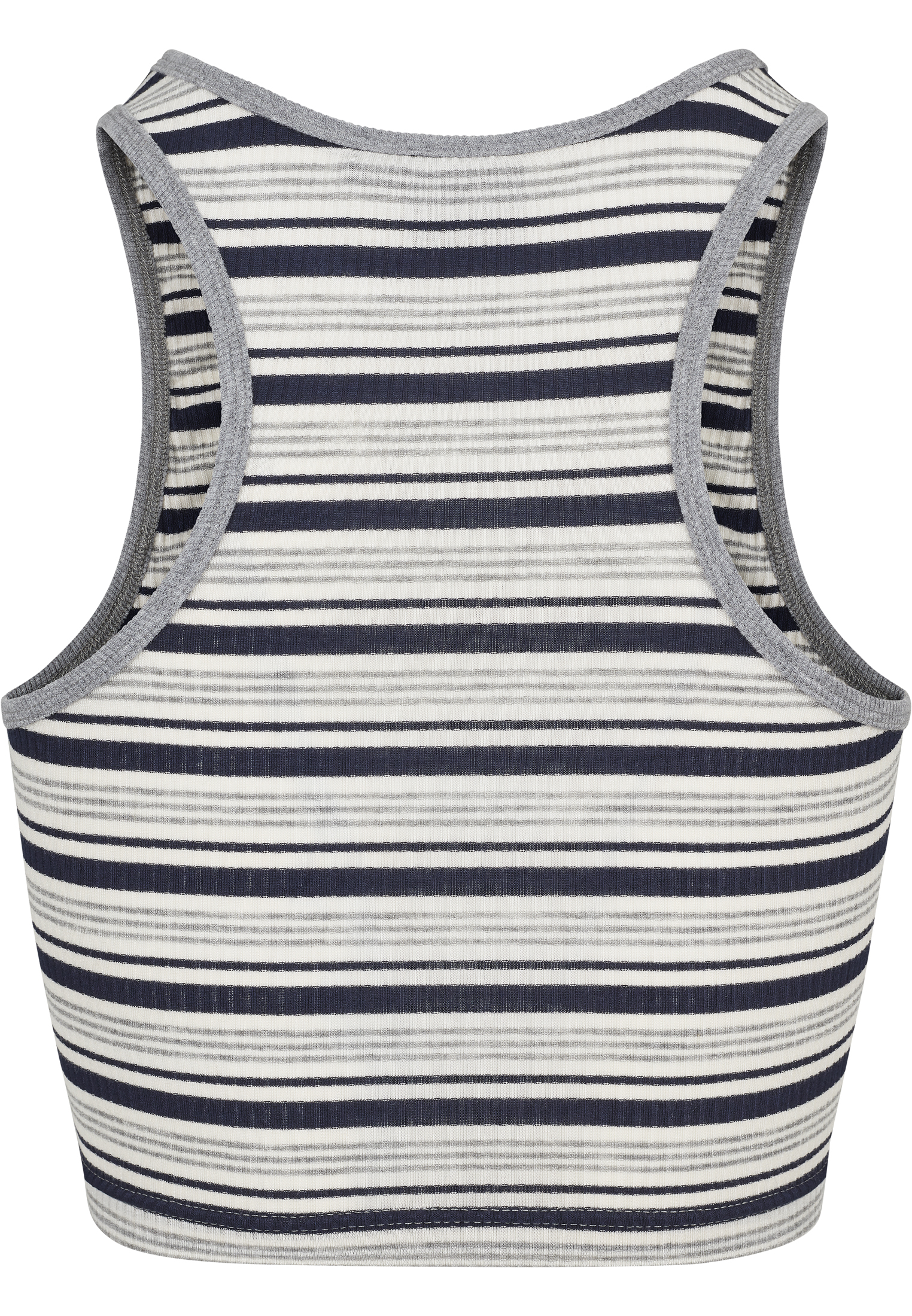 Femme Top à rayures côtes courtes marine/blanc/gris
 - variant image 7