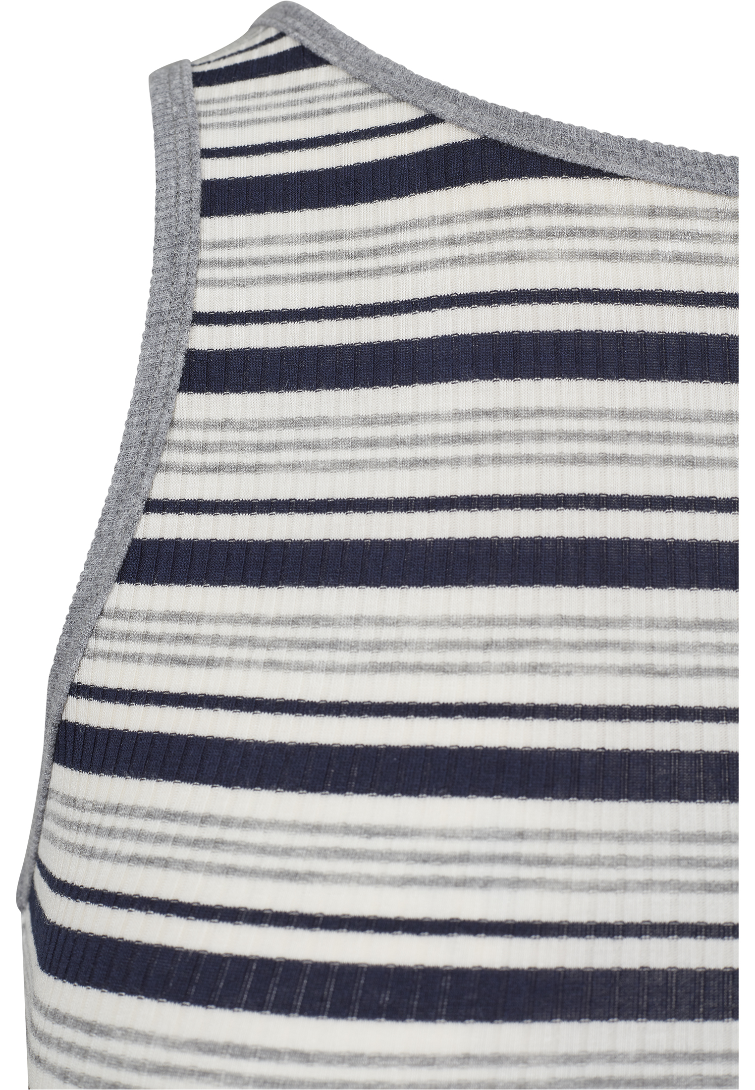 Femme Top à rayures côtes courtes marine/blanc/gris
 - variant image 8