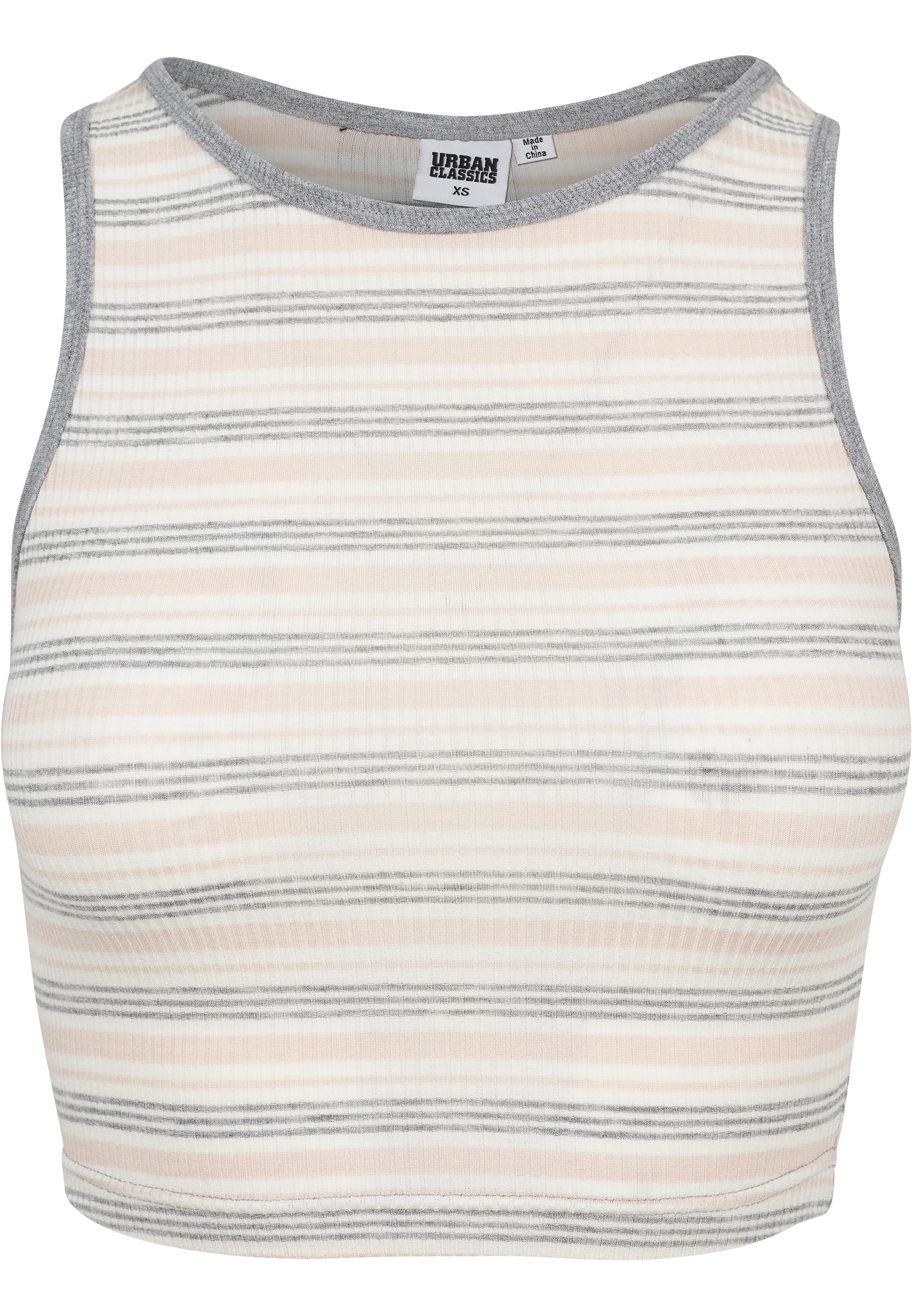 Femme Top Rayures Rib Cropped rose/blanc/gris
 - variant image 5