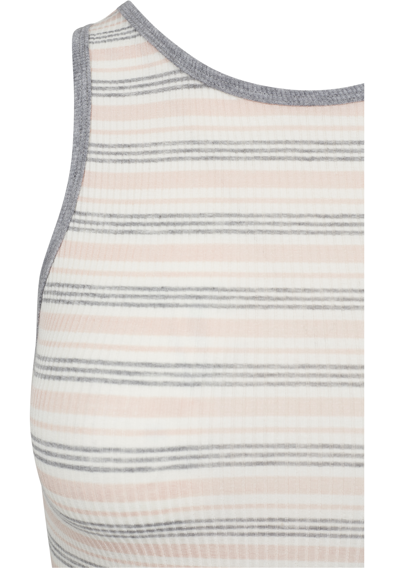 Femme Top Rayures Rib Cropped rose/blanc/gris
 - variant image 7