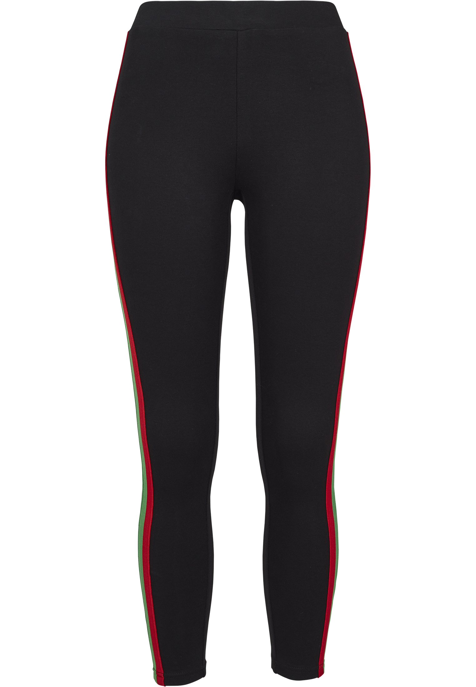Ladies 3-Tone Tape Leggings black/firered/green L - variant image 5