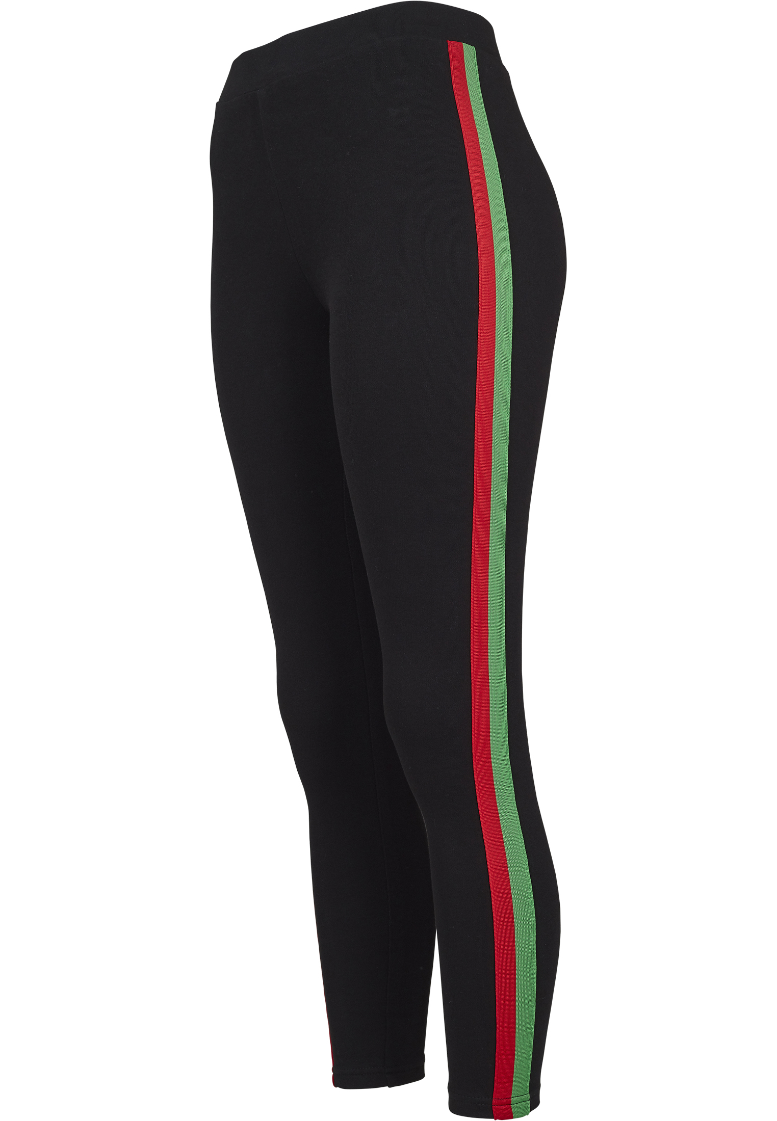 Ladies 3-Tone Tape Leggings black/firered/green L - variant image 7