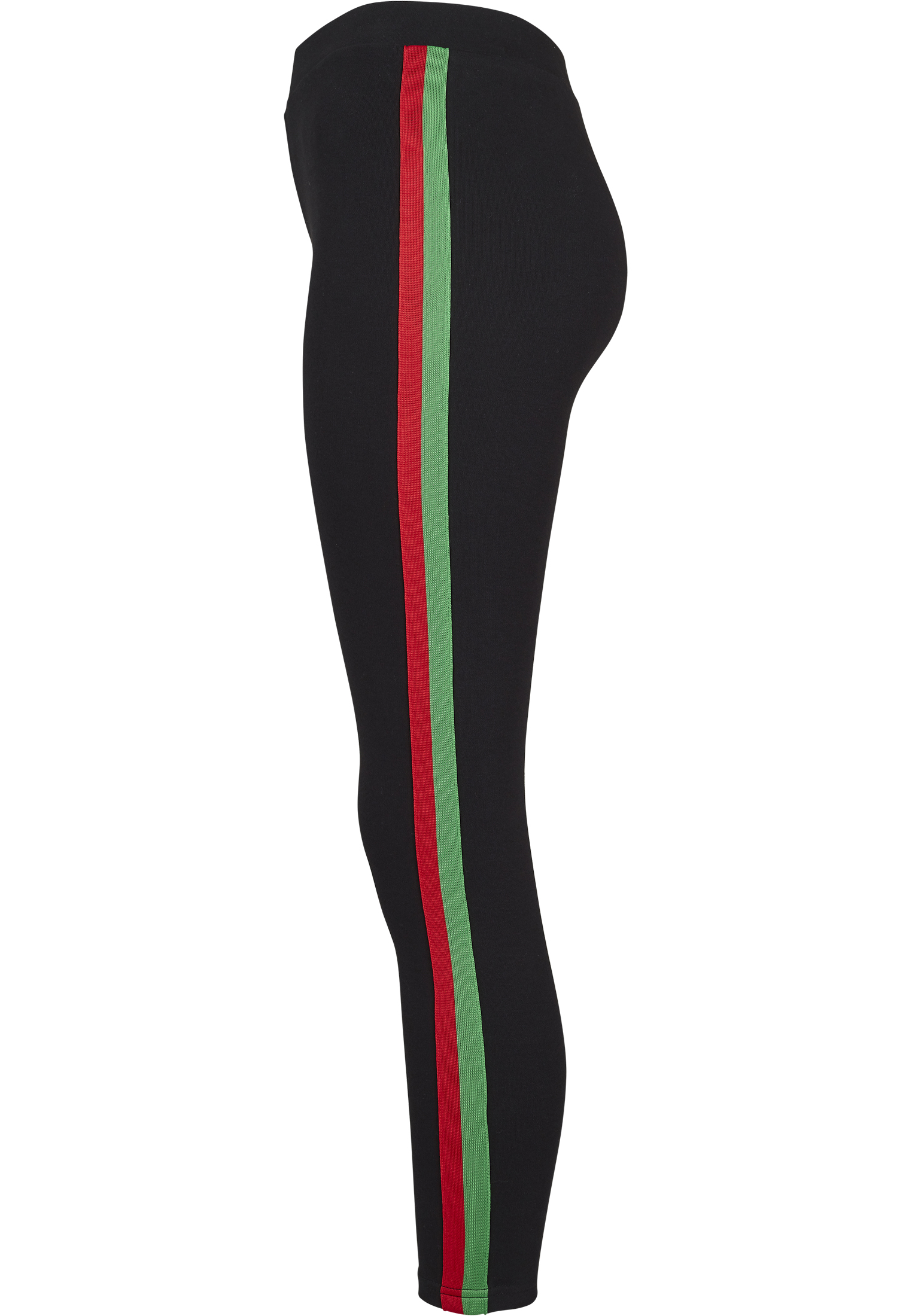 Ladies 3-Tone Tape Leggings black/firered/green L - variant image 8