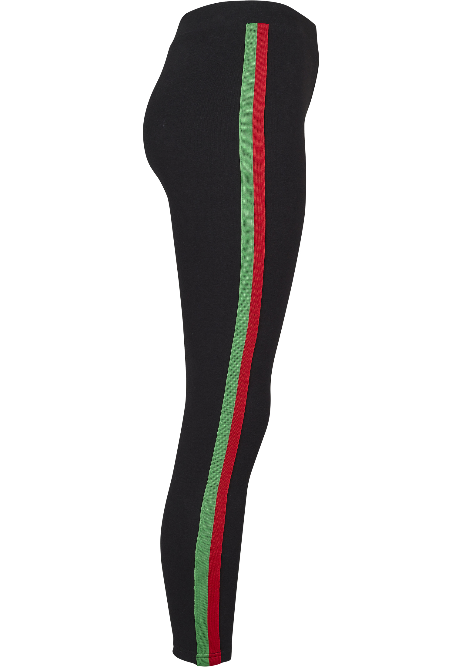 Ladies 3-Tone Tape Leggings black/firered/green L - variant image 9