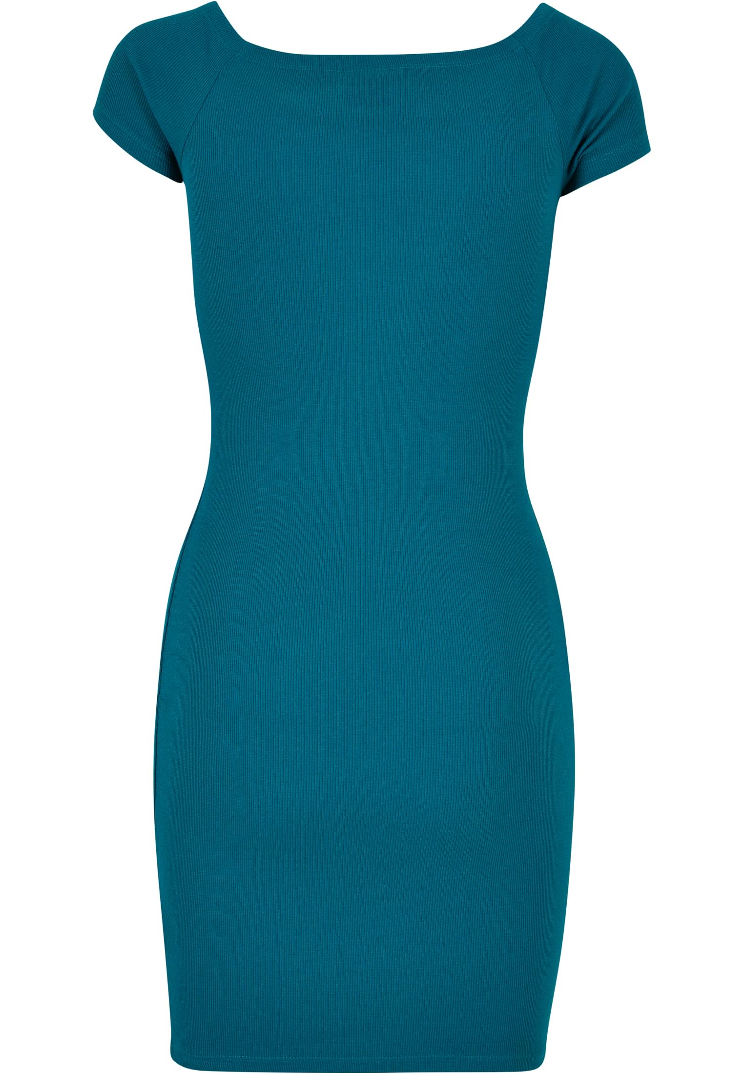 Ladies Off Shoulder Rib Dress watergreen 3XL - variant image 6
