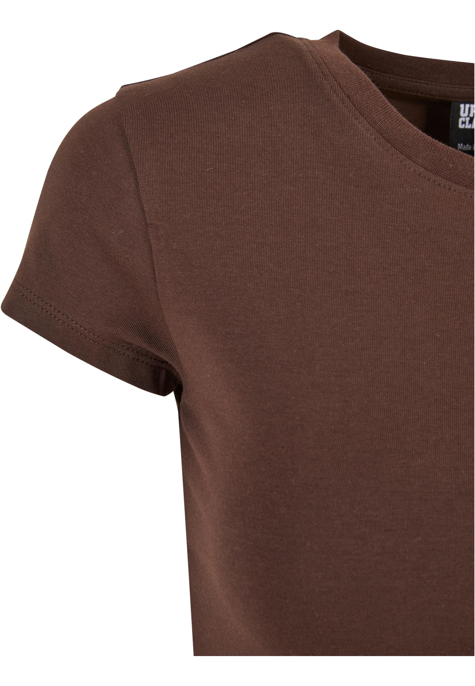 レディース ストレッチ  jersey クロップド Tシャツ ブラウン 3XL
 - variant image 8