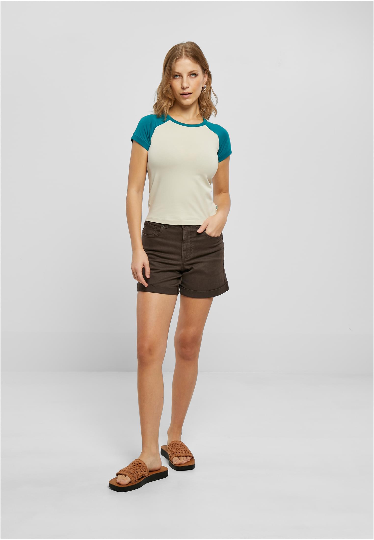Ladies Organic Stretch Short Retro Baseball Tee softseagrass/watergreen 3XL - variant image 4