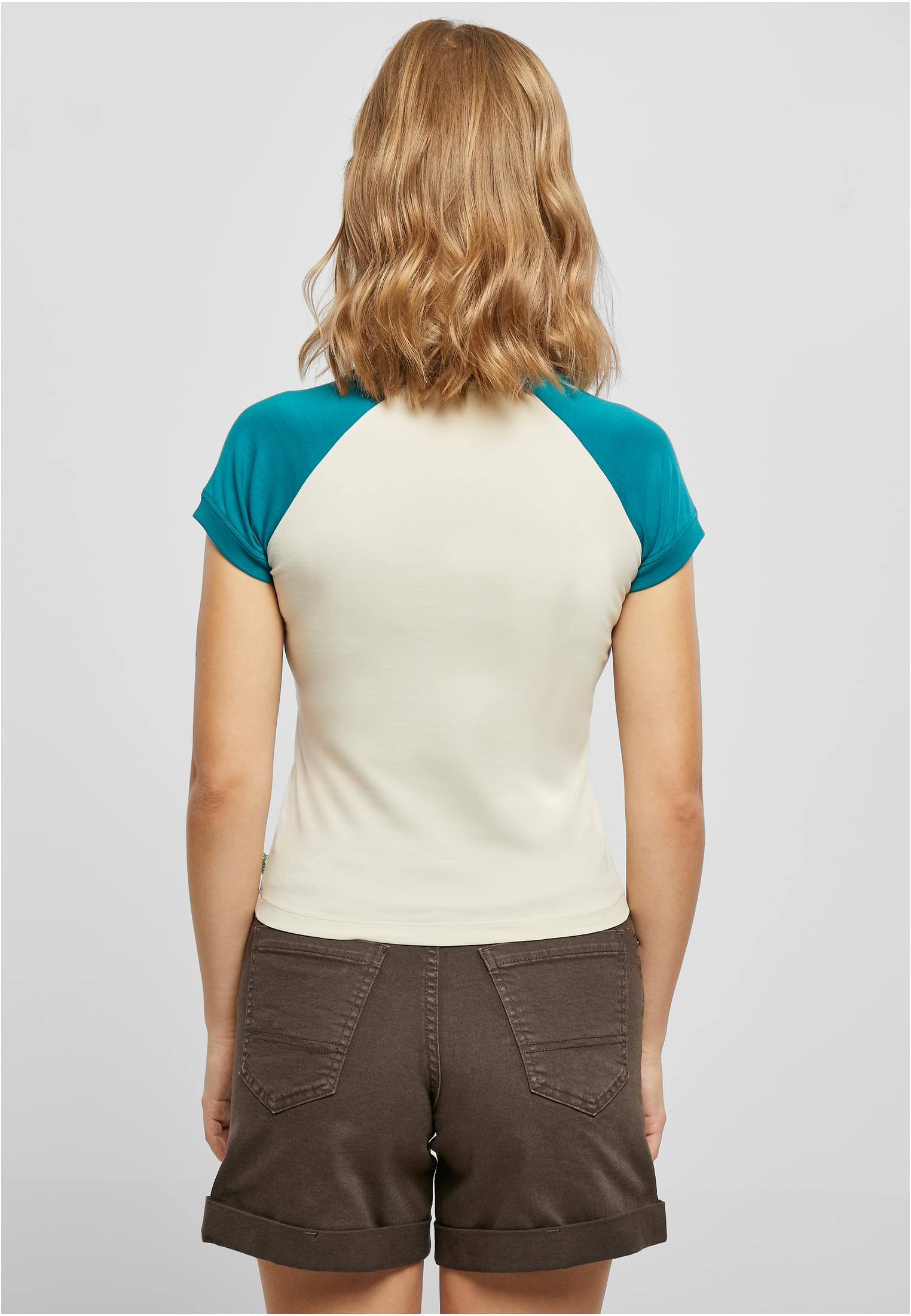 Ladies Organic Stretch Short Retro Baseball Tee softseagrass/watergreen 3XL - variant image 2