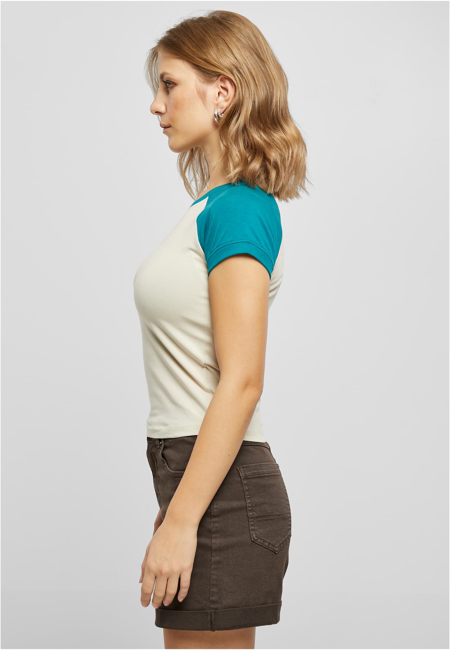 Ladies Organic Stretch Short Retro Baseball Tee softseagrass/watergreen 3XL - variant image 1