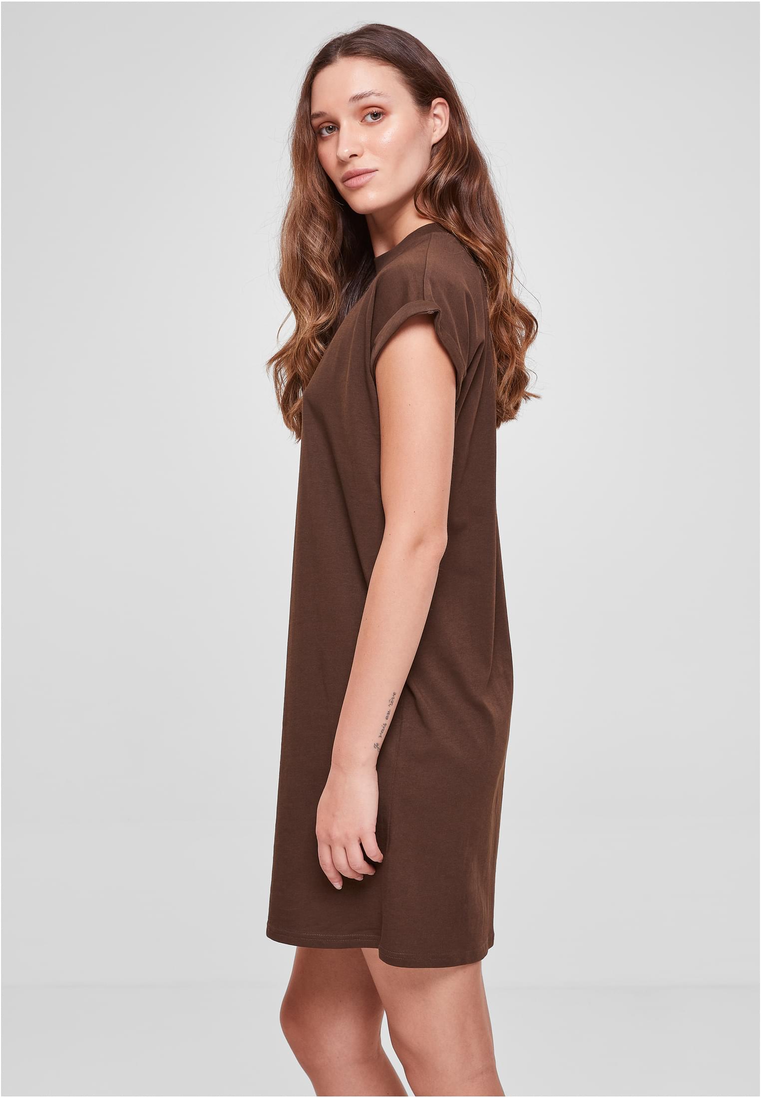 Ladies Turtle Extended Shoulder Dress brown 3XL - variant image 1