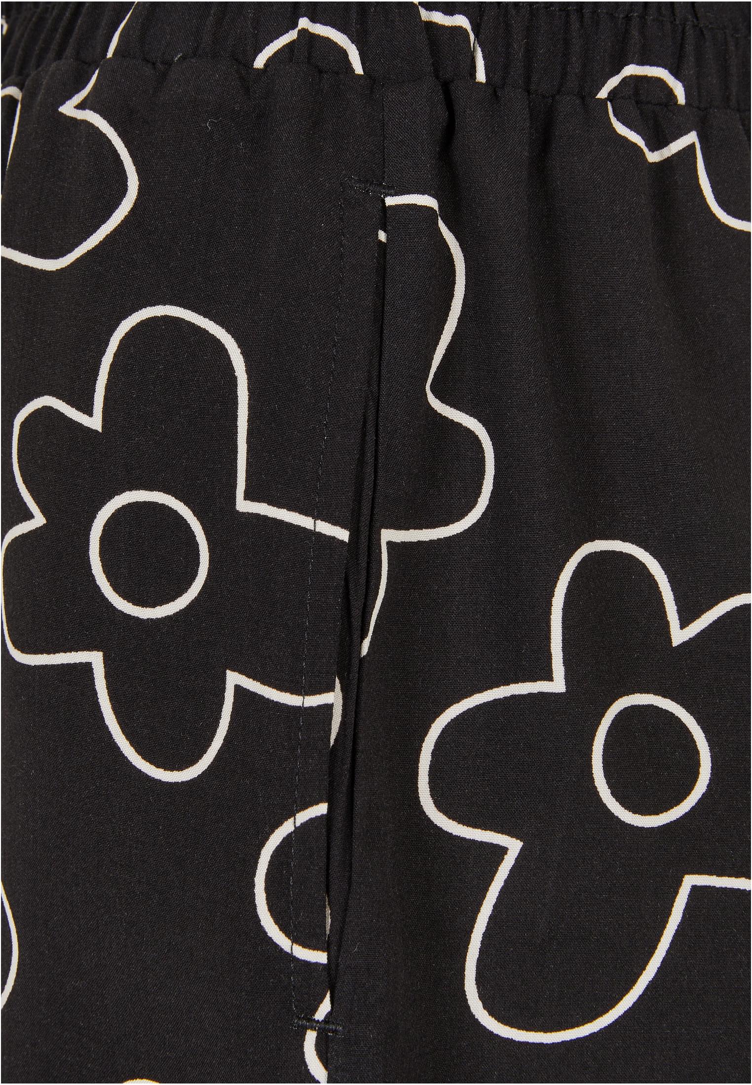 Ladies AOP Viscose Resort Shorts blackflower 3XL - variant image 9