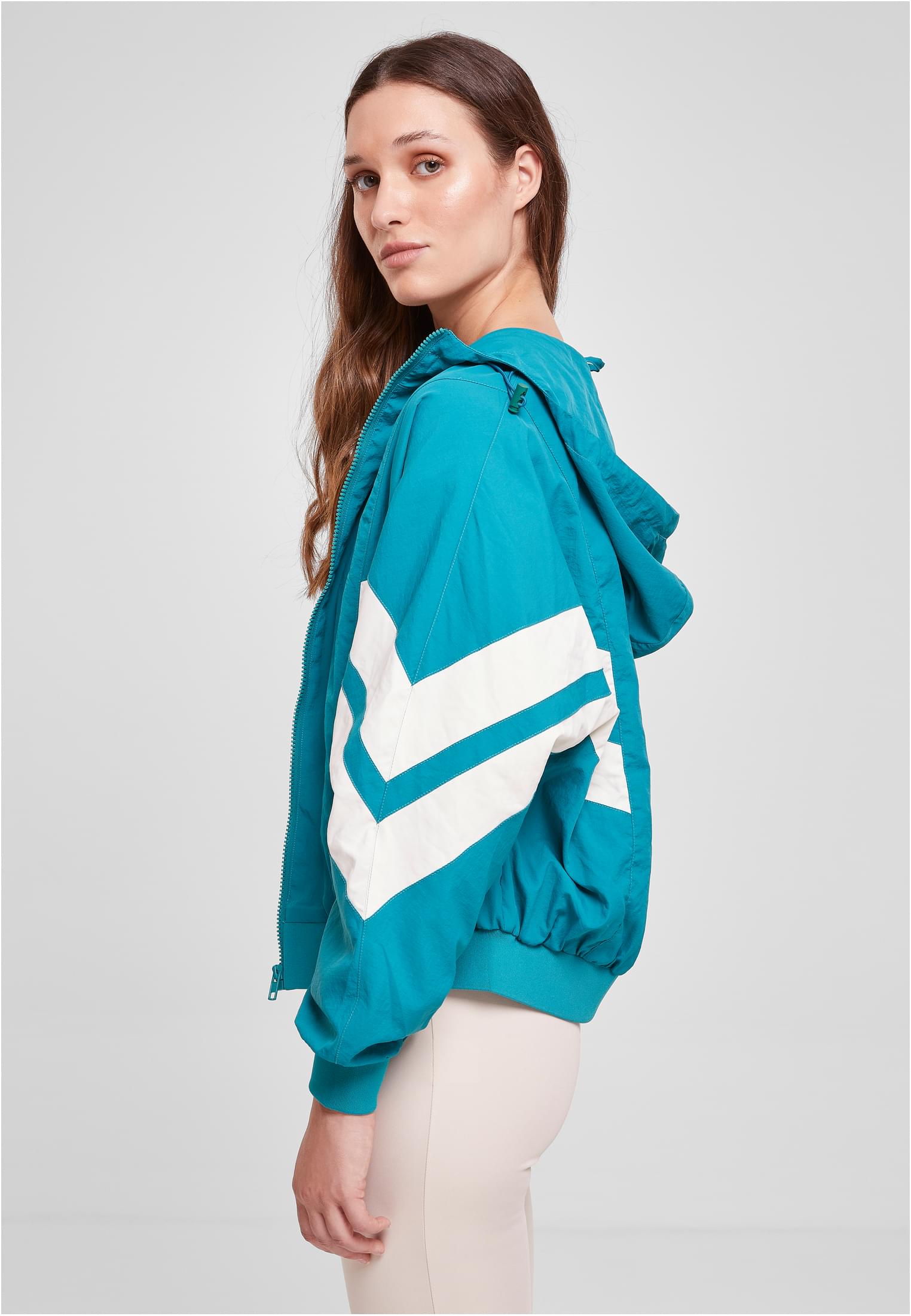 Ladies Crinkle Batwing Jacket watergreen/whitesand 3XL - variant image 1