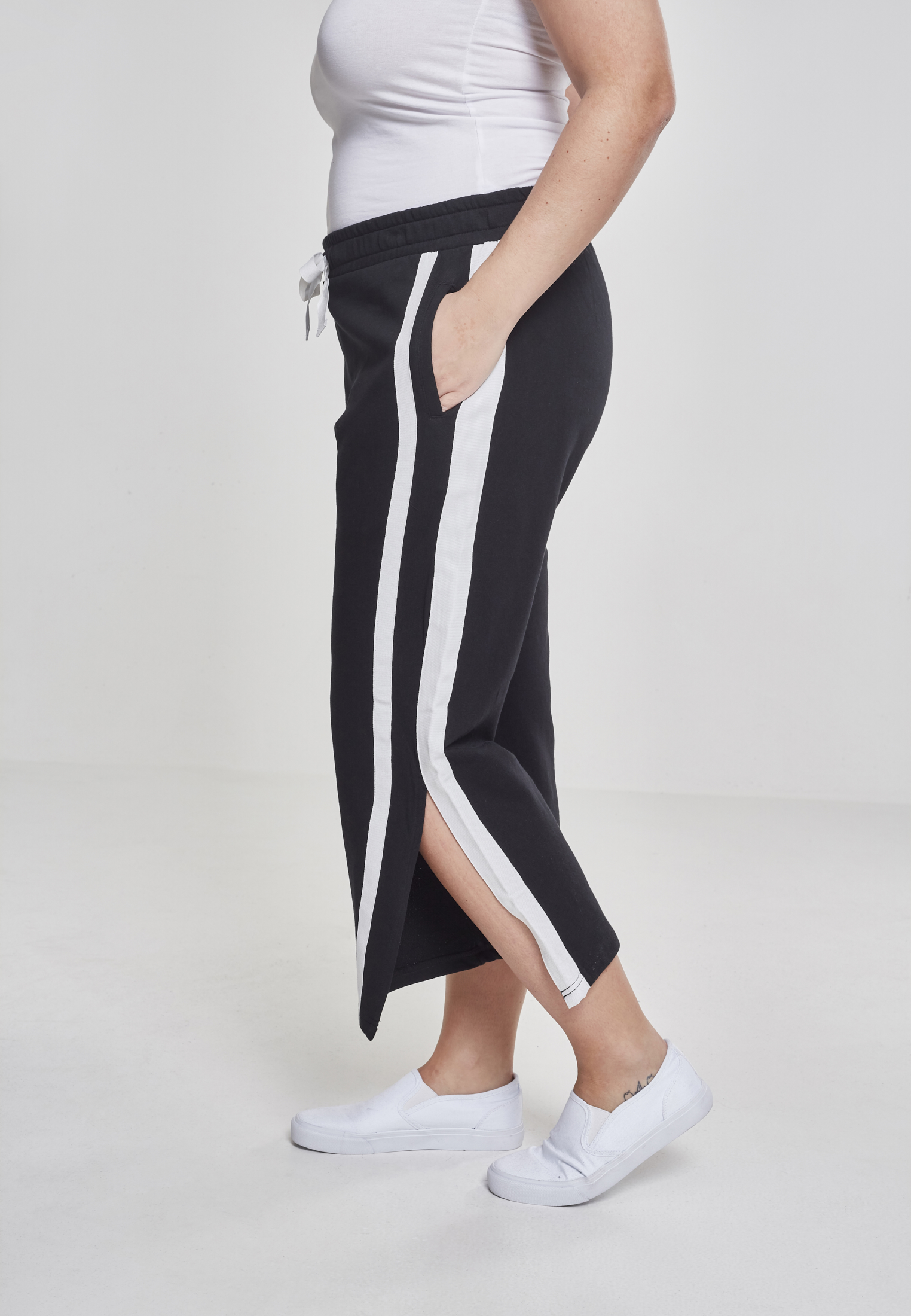 Ladies Taped Terry Culotte black/white 3XL - variant image 1